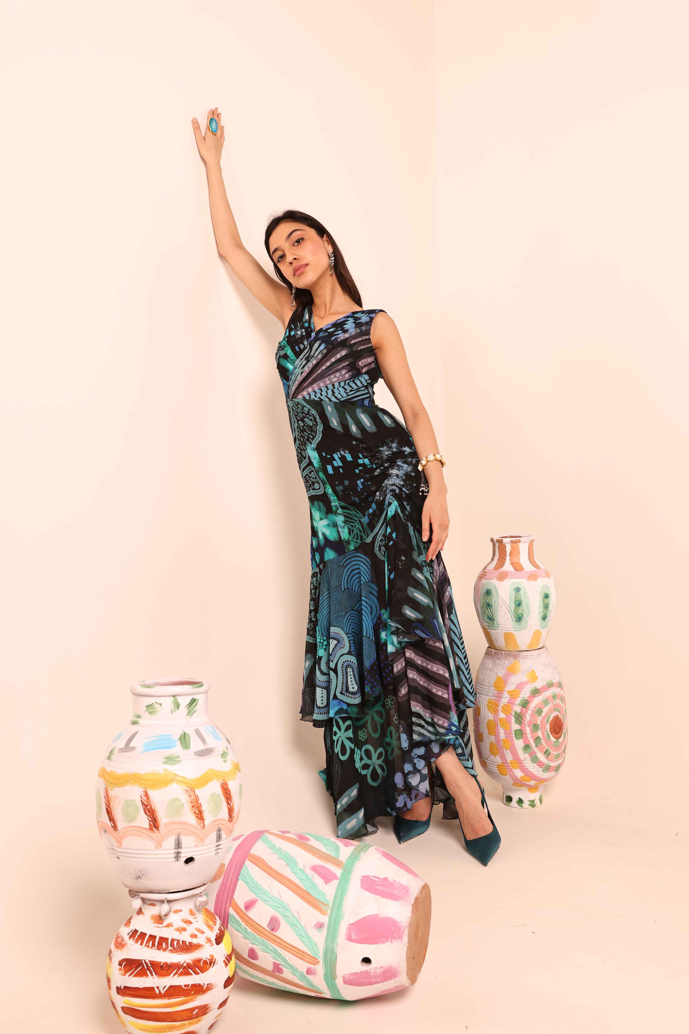 Exotic Escape Georgette Dress