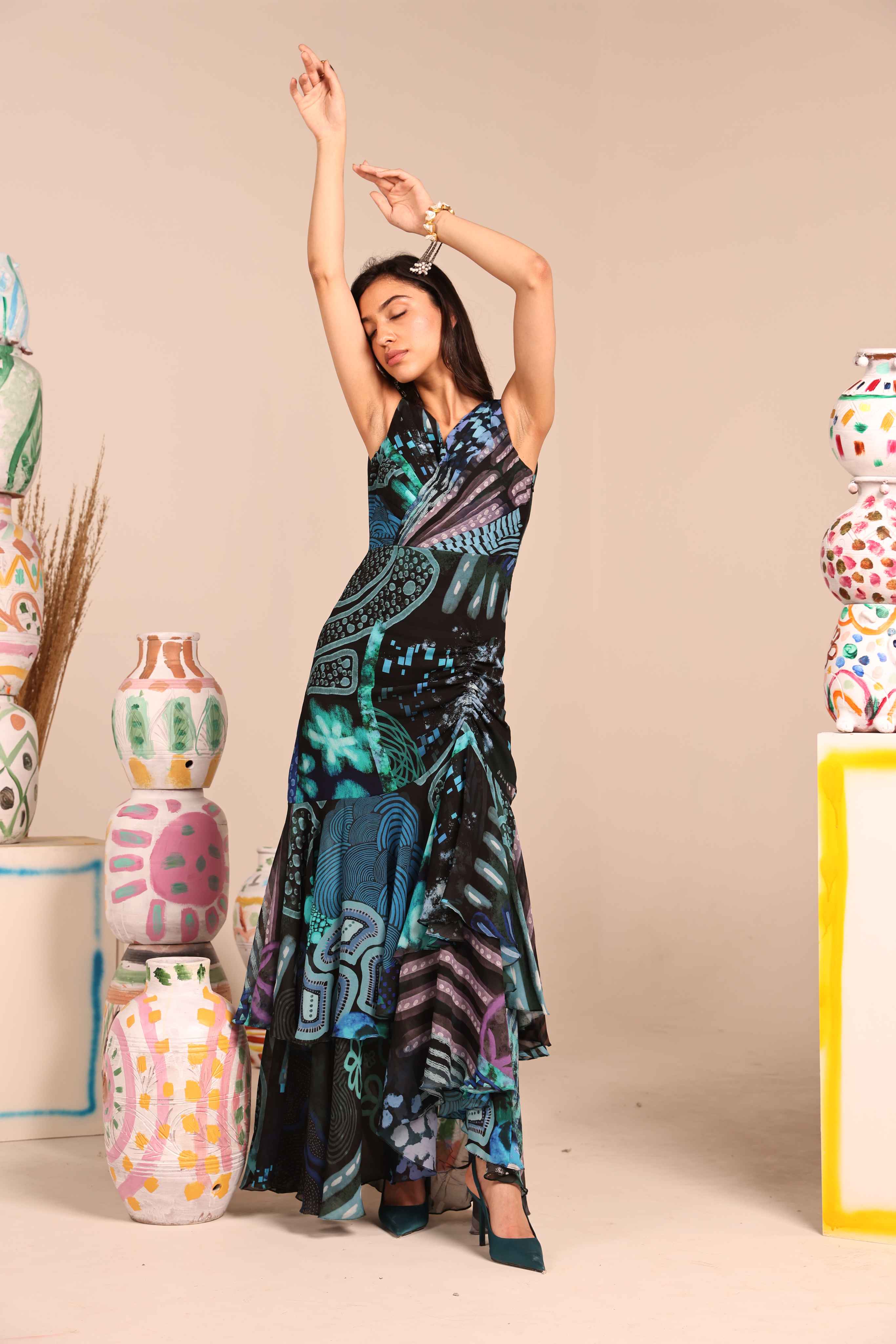 Exotic Escape Georgette Dress