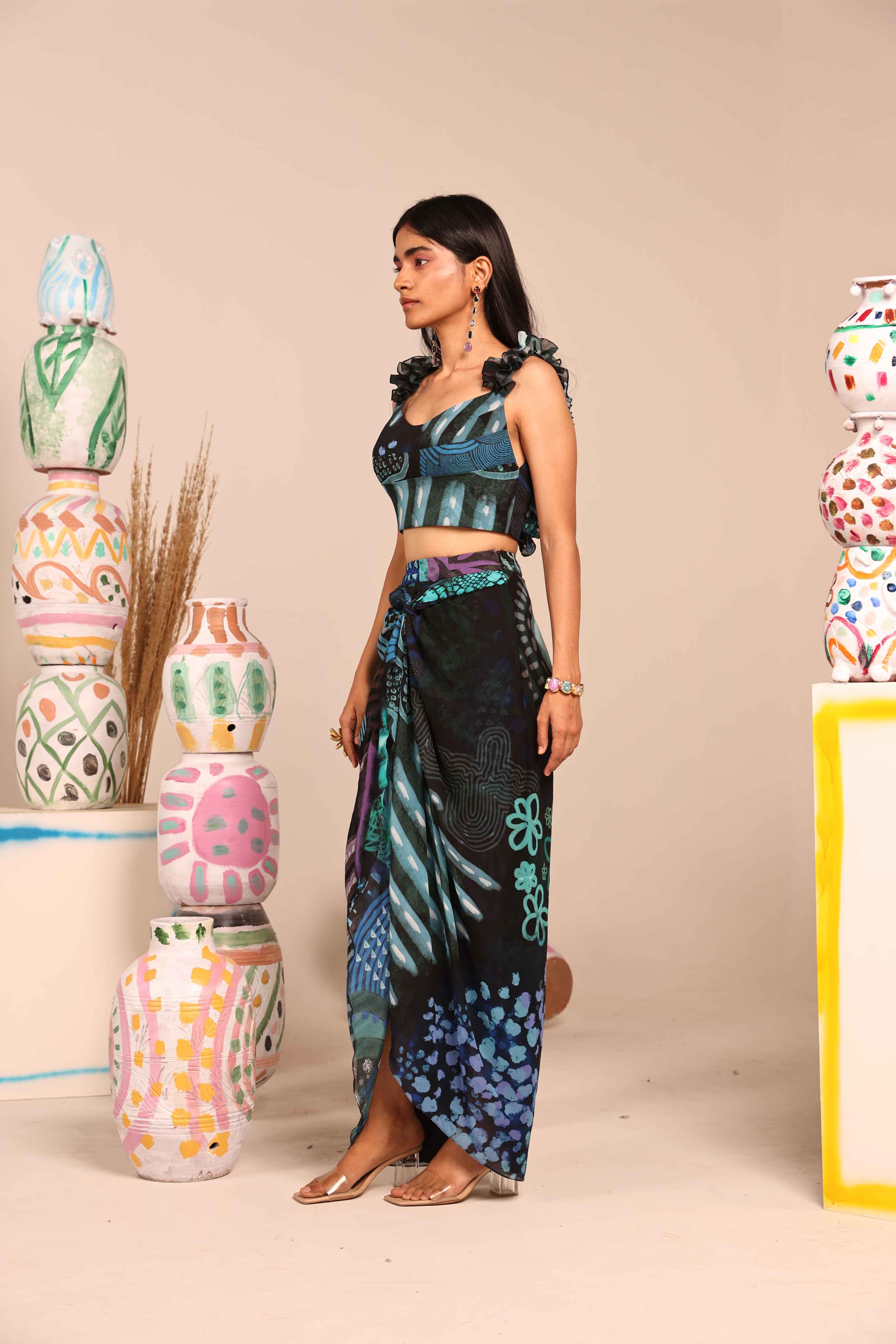 Coastal Charm Georgette Co-Ord Set