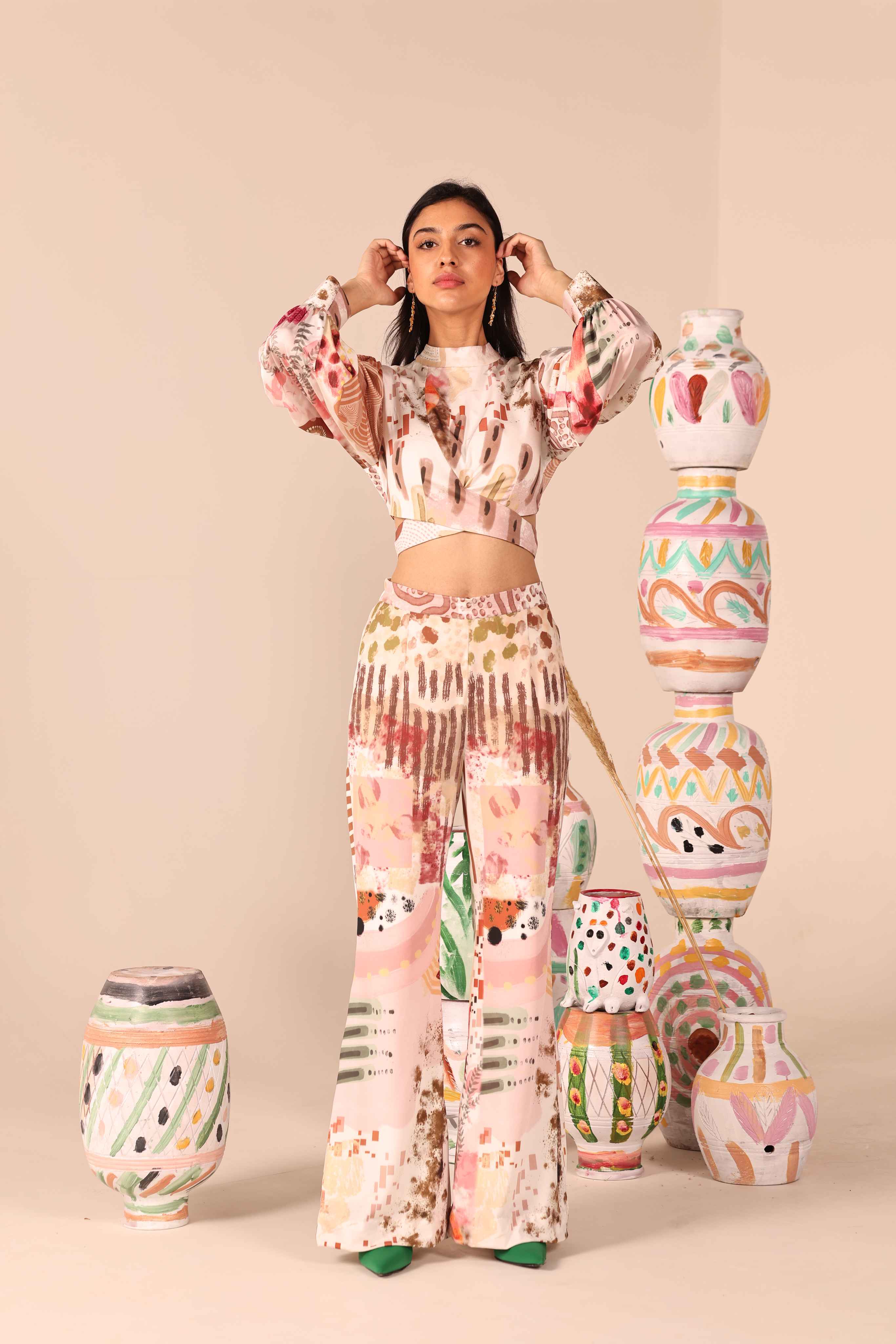 Palm Paradise Modal Satin Co-Ord Set
