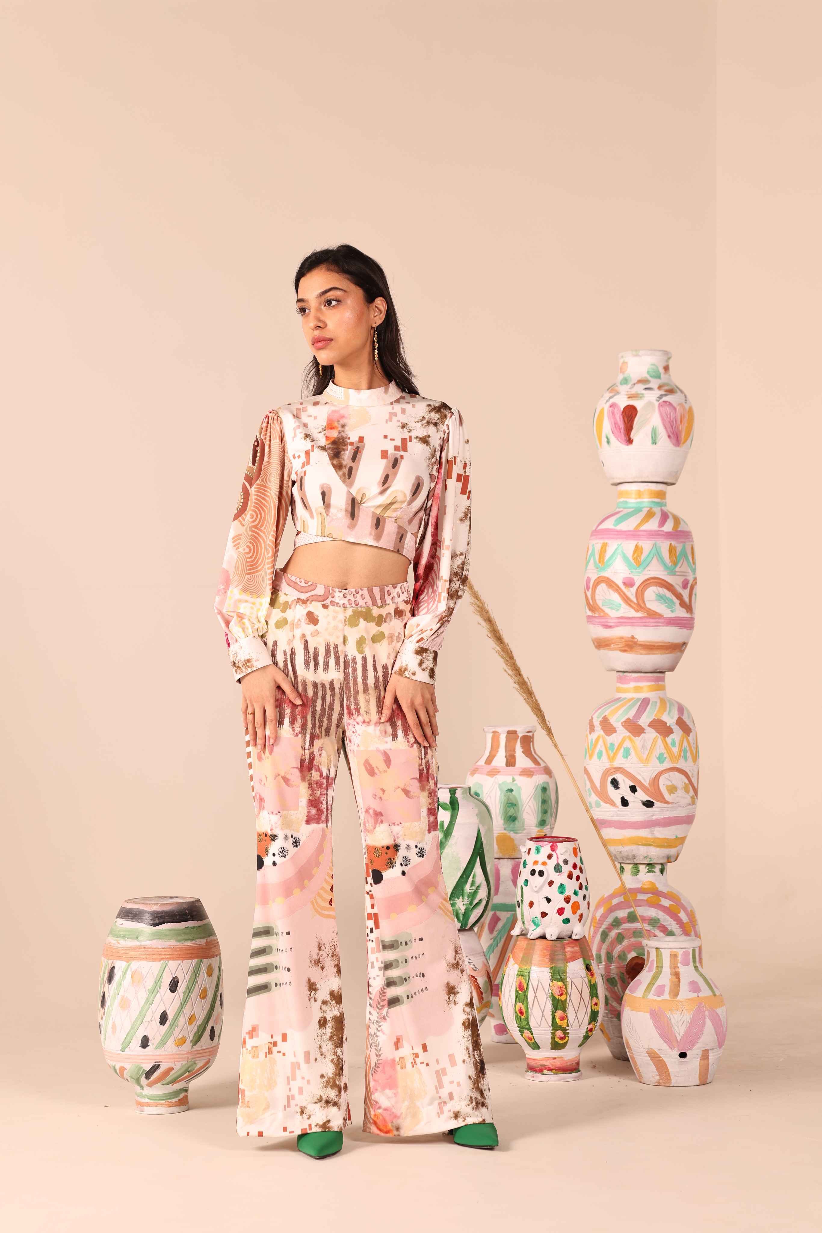 Palm Paradise Modal Satin Co-Ord Set