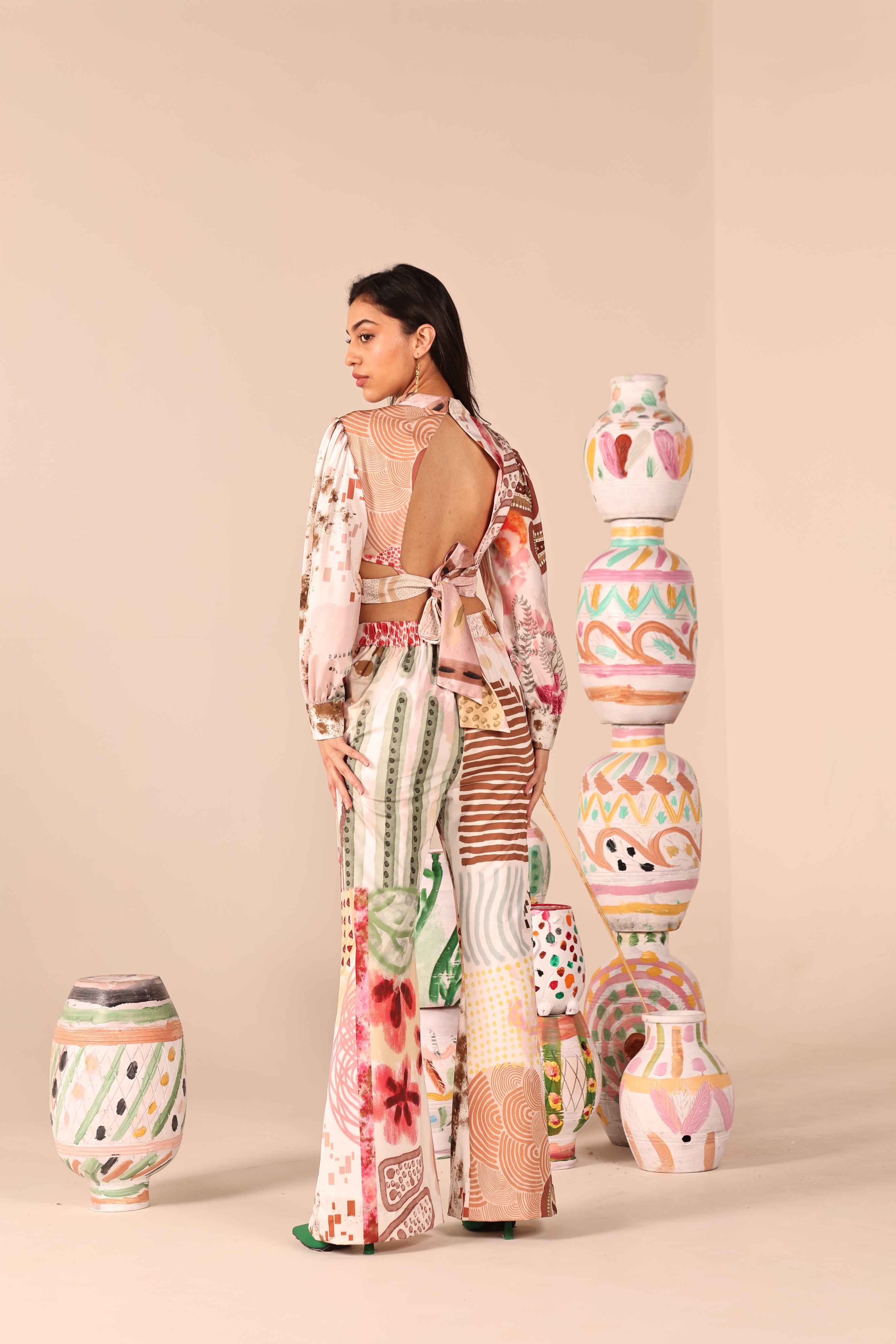 Palm Paradise Modal Satin Co-Ord Set
