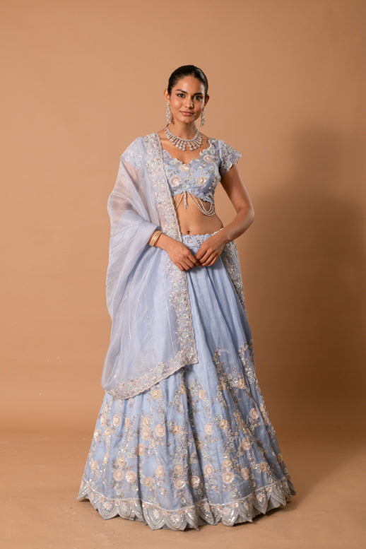 Moonstone Handpainted Sequin Lehenga