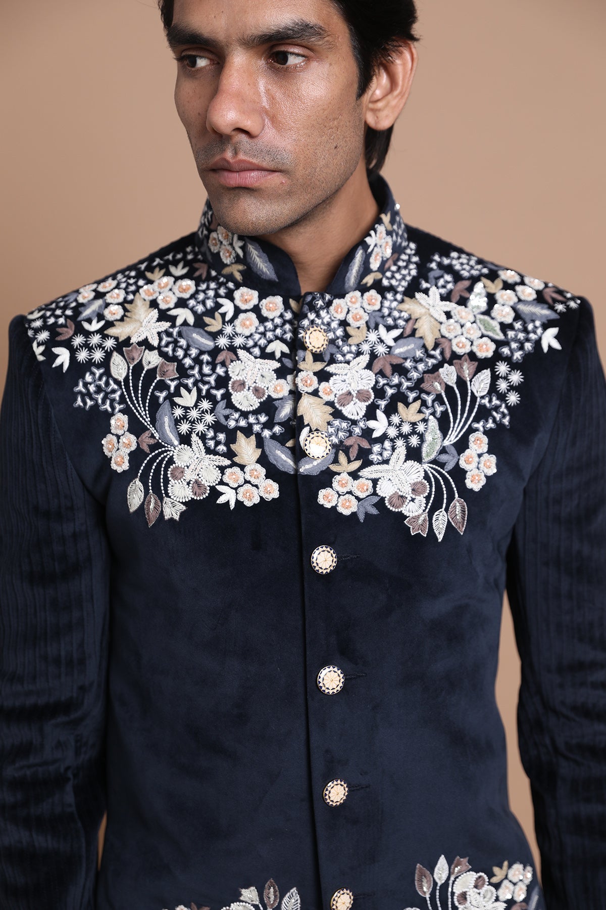 Velvet Embroidered Jacket & Pants