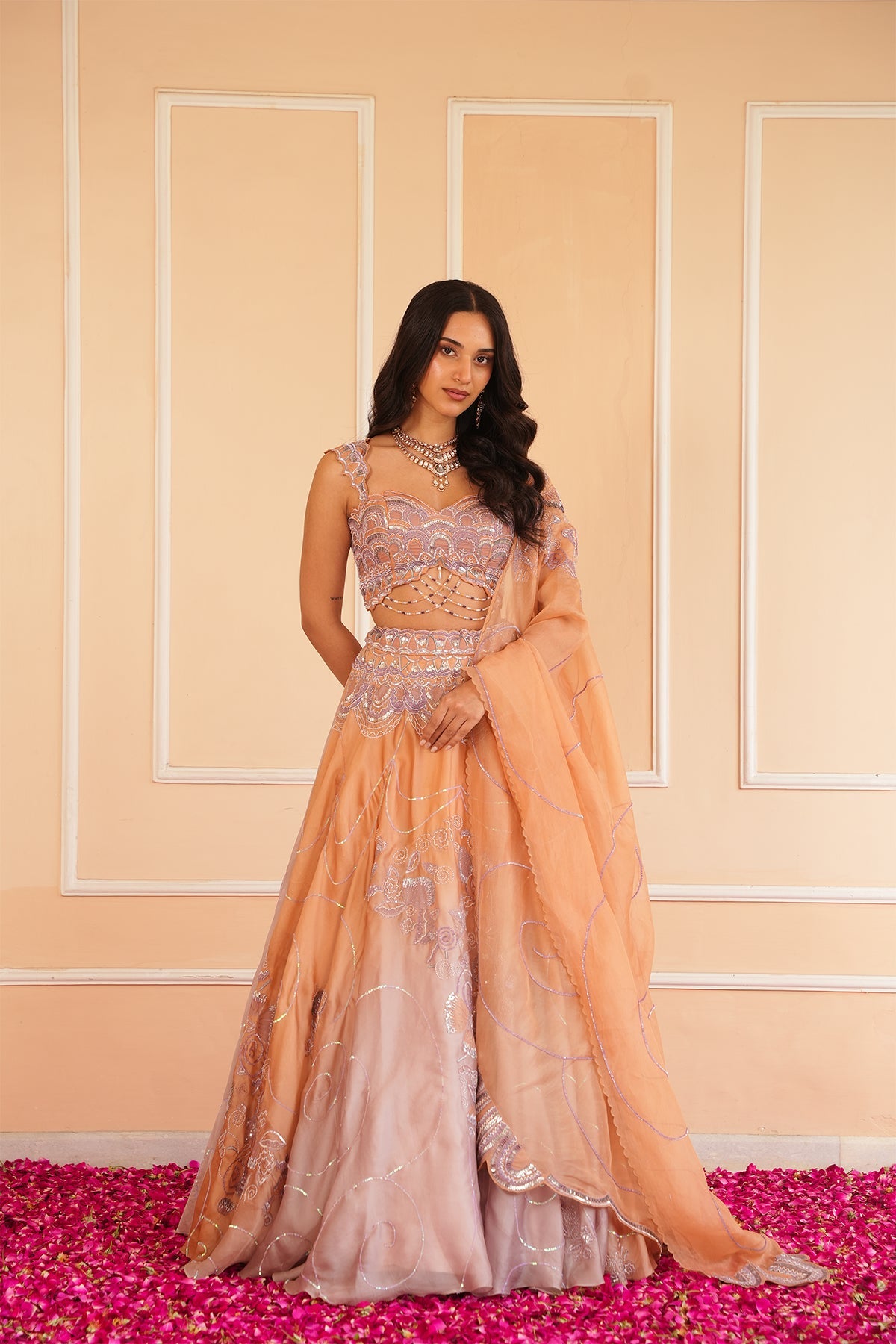 Alohi Dual Tone Sequinned Lehenga