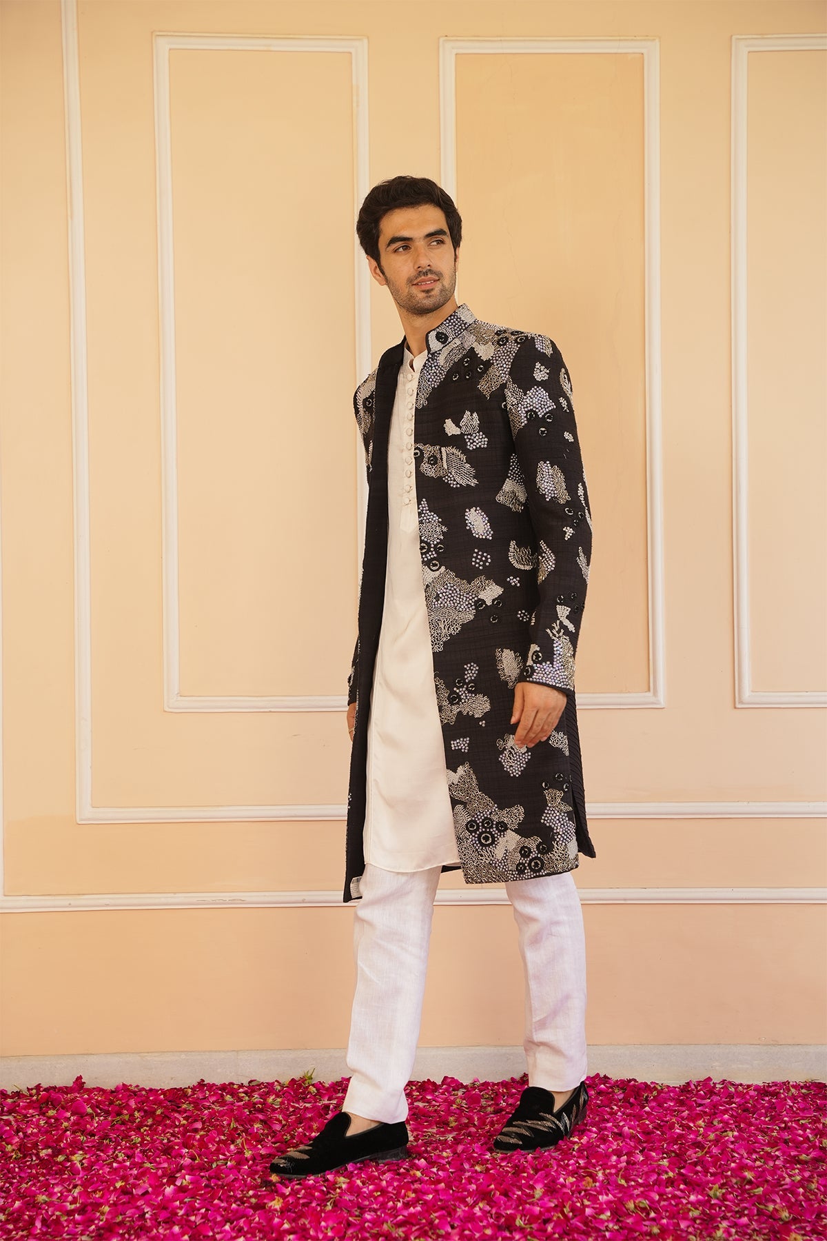 Sajj Silk Zardosi Achakan