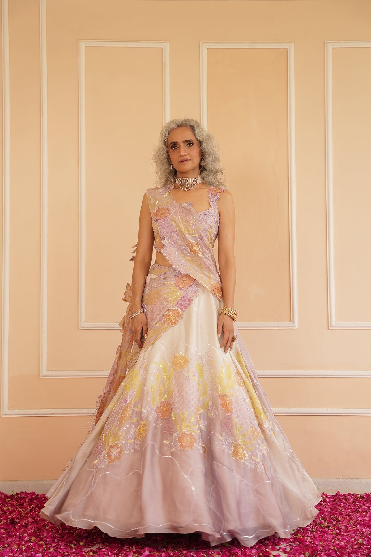 Arya Handpainted Tonal Lehenga