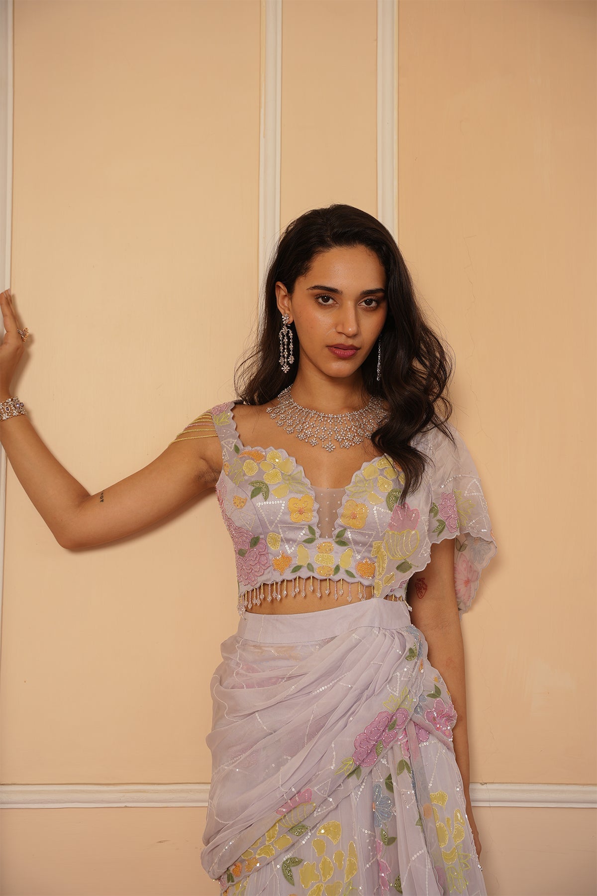 Kiara Embroidered Drape Saree