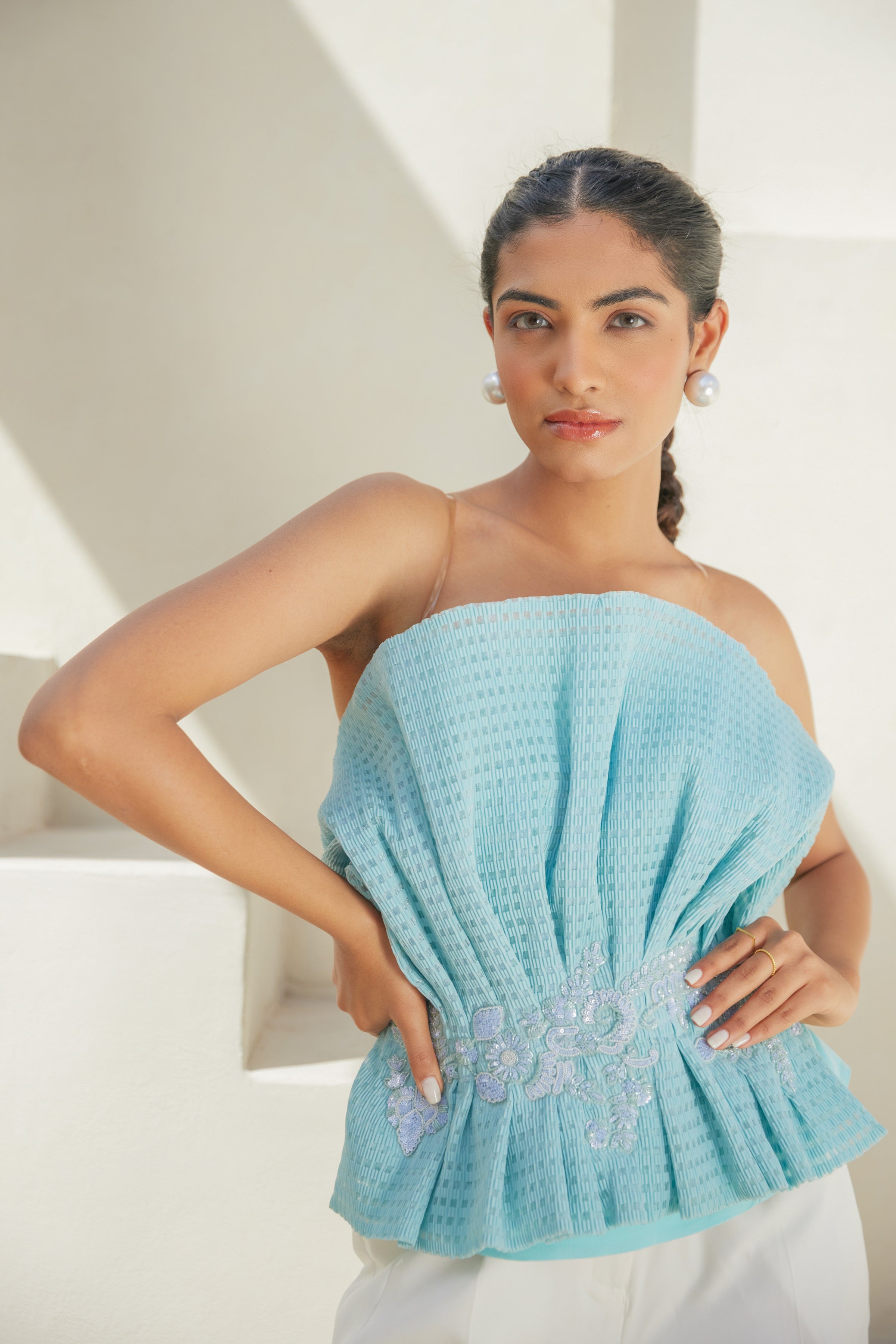 Sapphire Skyline Bejewelled Top