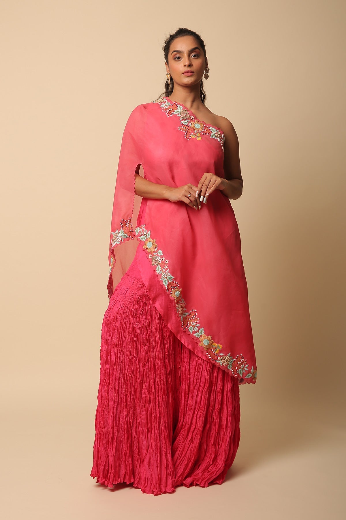Silk Jacket With Palazzo