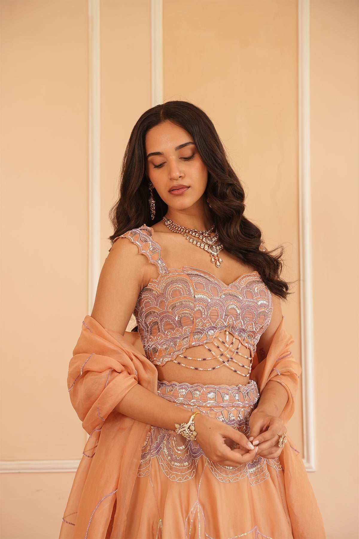 Alohi Dual Tone Sequinned Lehenga