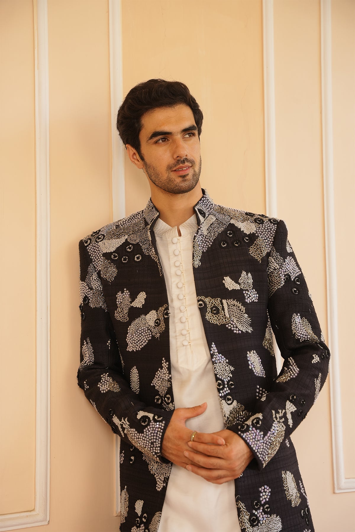 Sajj Silk Zardosi Achakan