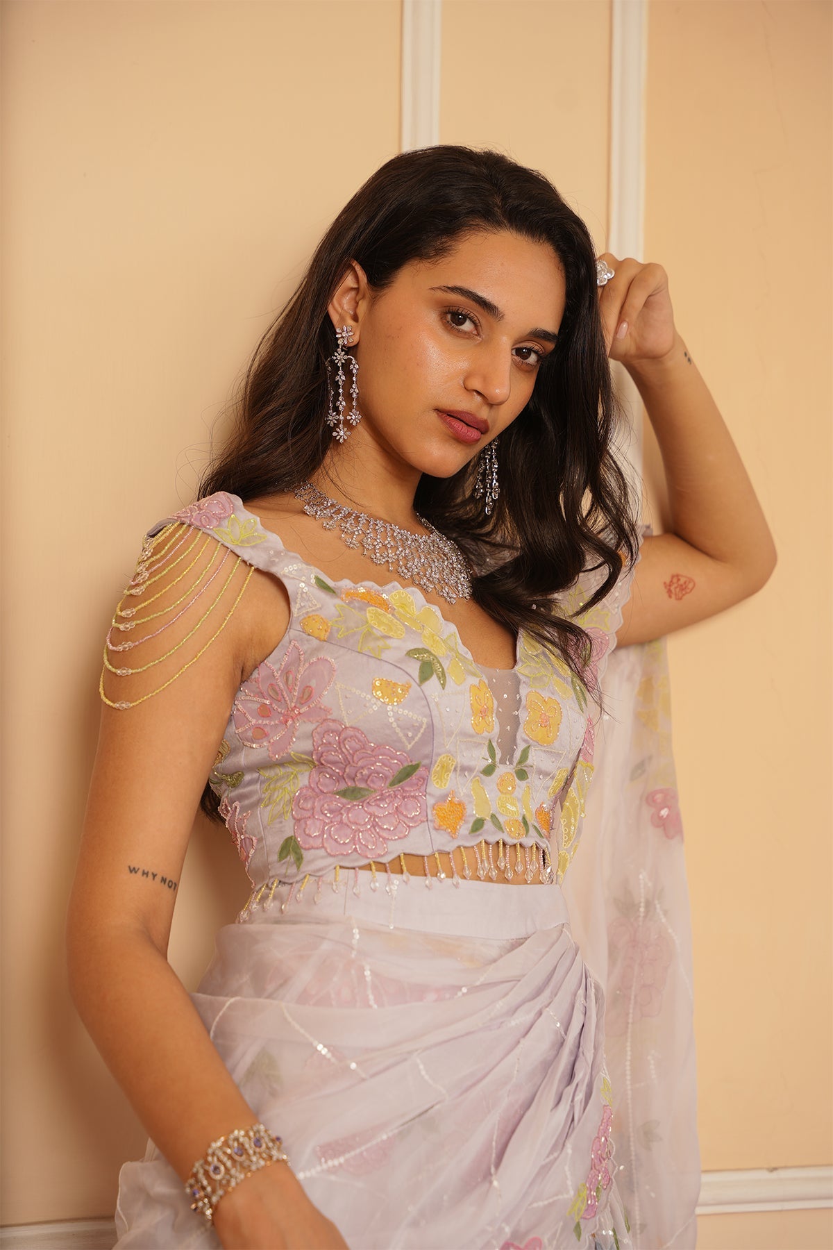 Kiara Embroidered Drape Saree