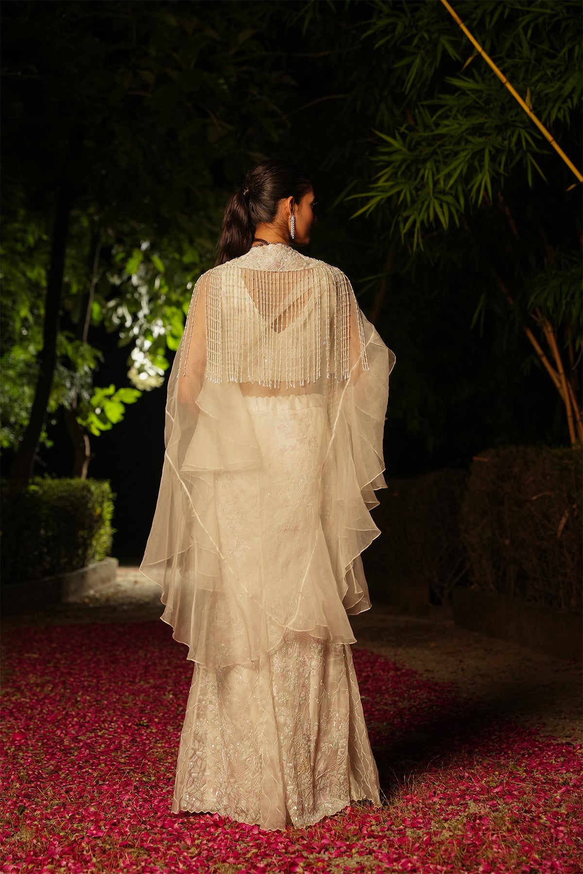 Nysa Sequinned Cape Saree