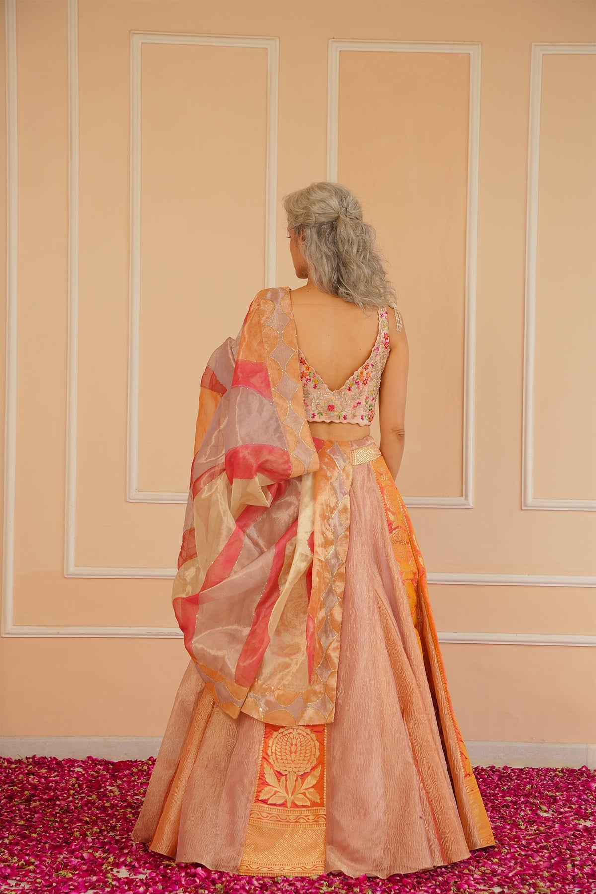 Blushful Bloom Embroidered Saree