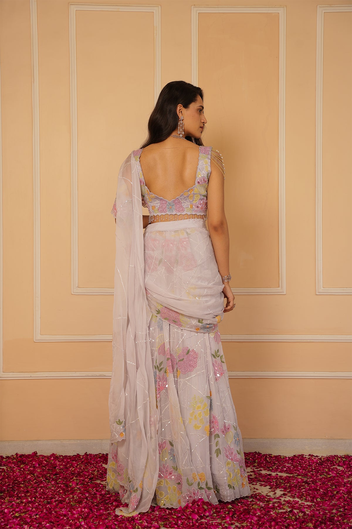 Kiara Embroidered Drape Saree