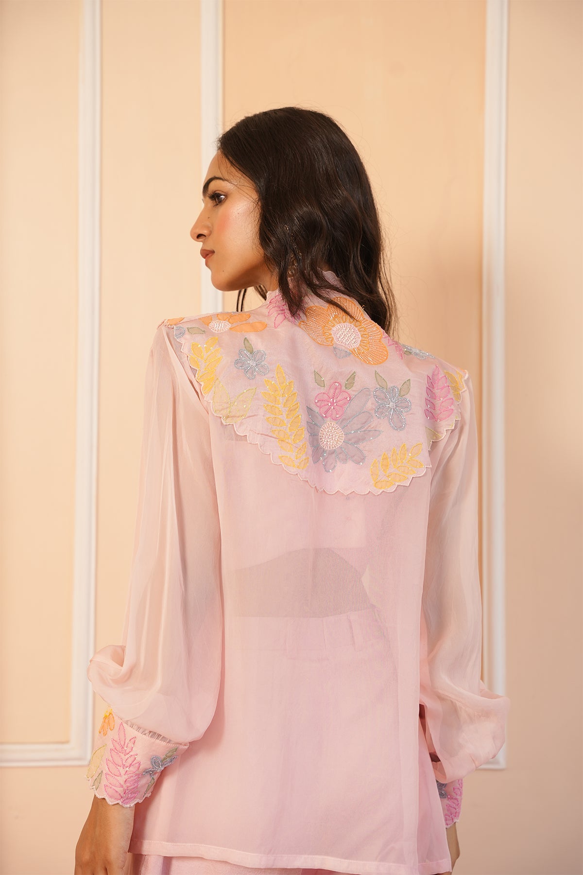 Soft Pink Embroidered Co-Ord Set