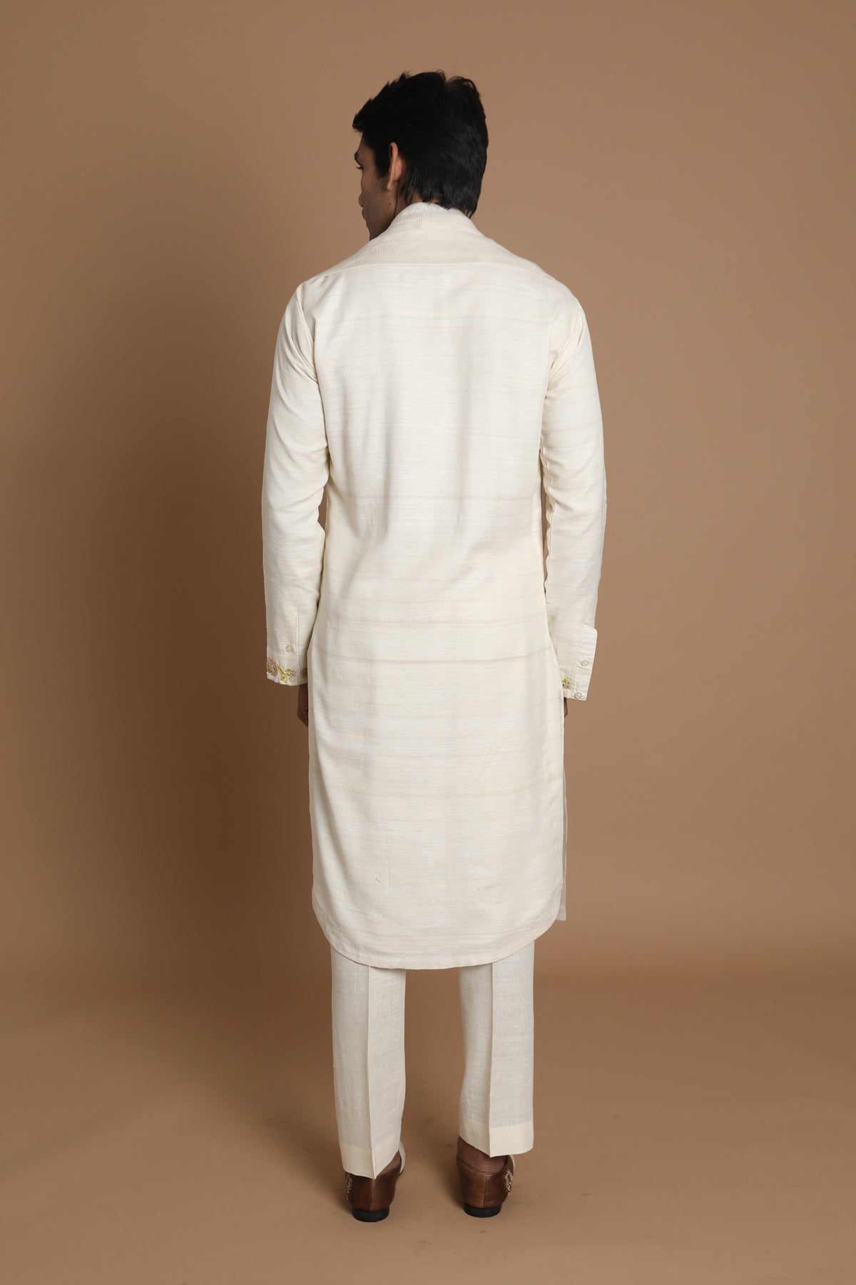 Silk Linen Drape Kurta