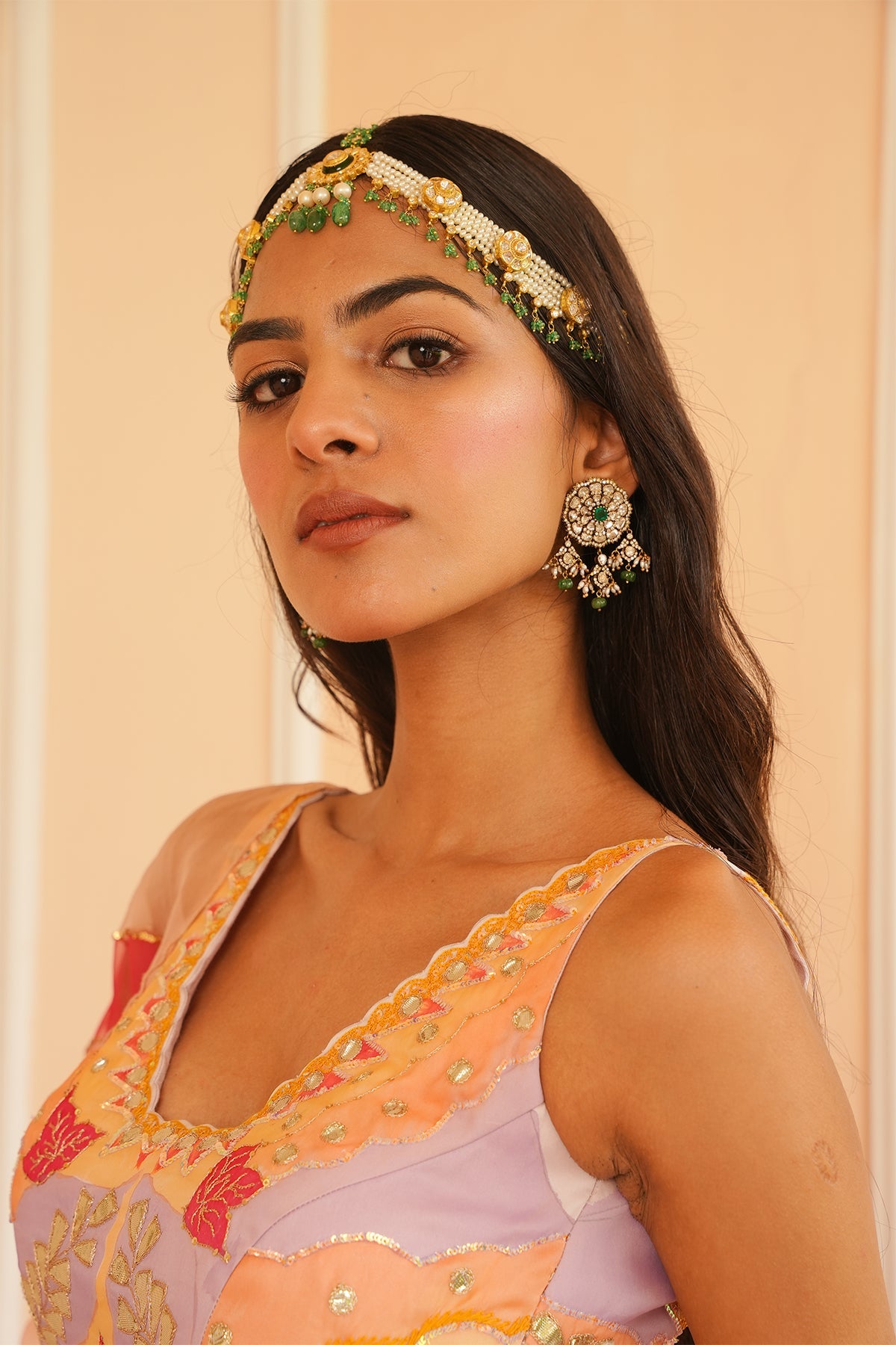 Aisha Handpainted Tissue Lehenga