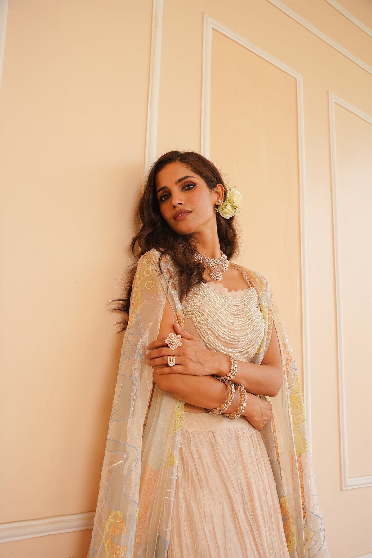 Aria Embroidered Tissue Lehenga