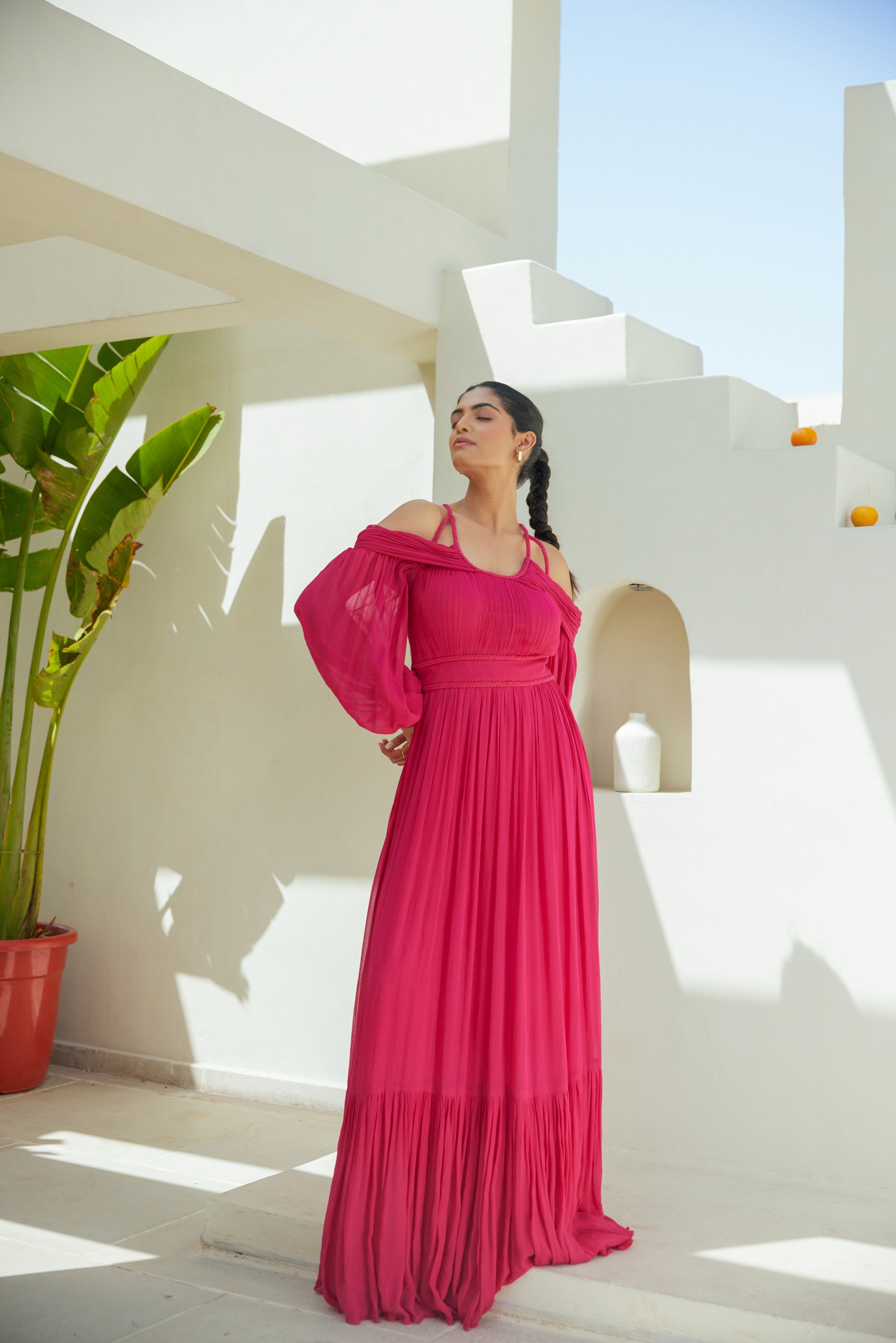 Berry Blush Maxi Gown