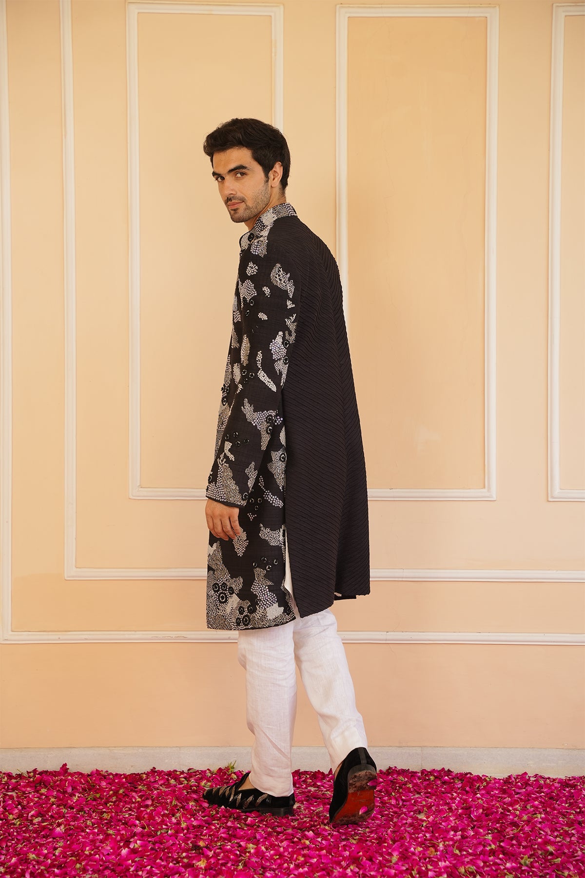 Sajj Silk Zardosi Achakan