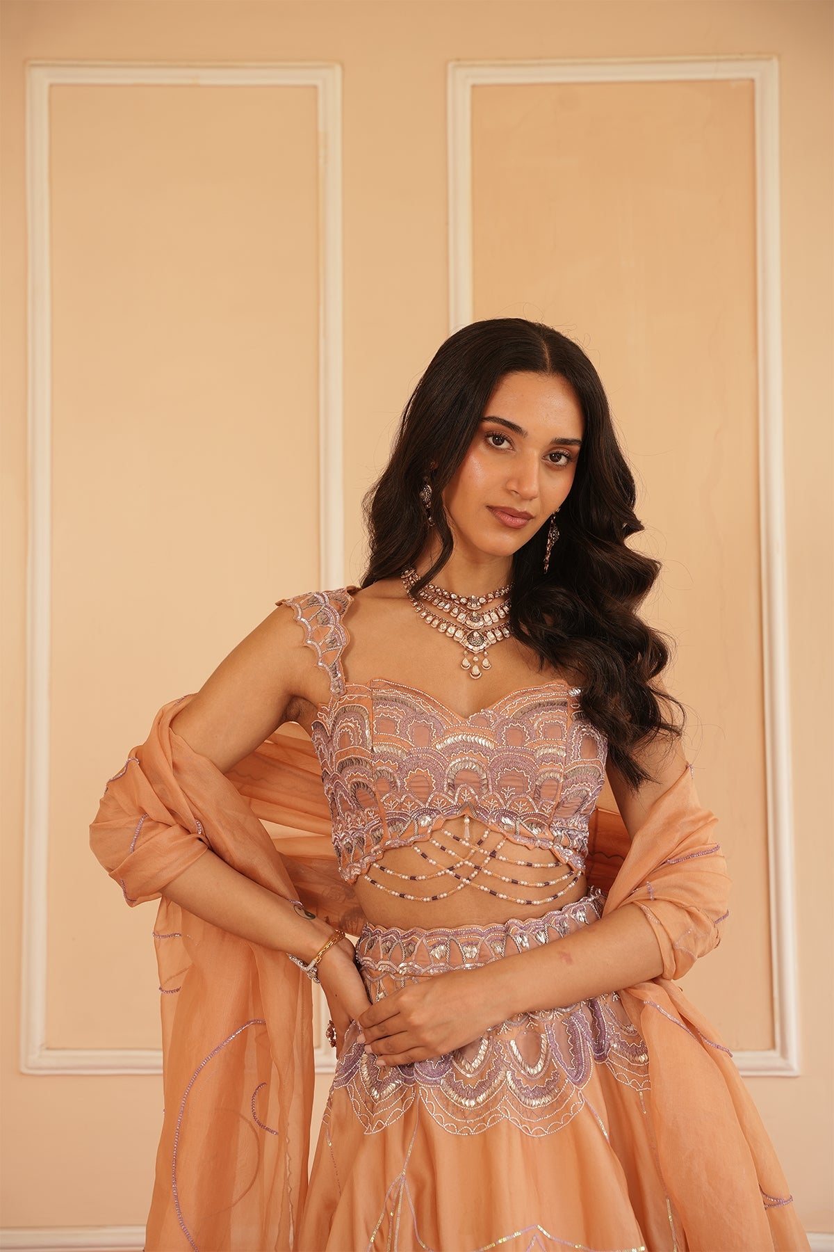 Alohi Dual Tone Sequinned Lehenga