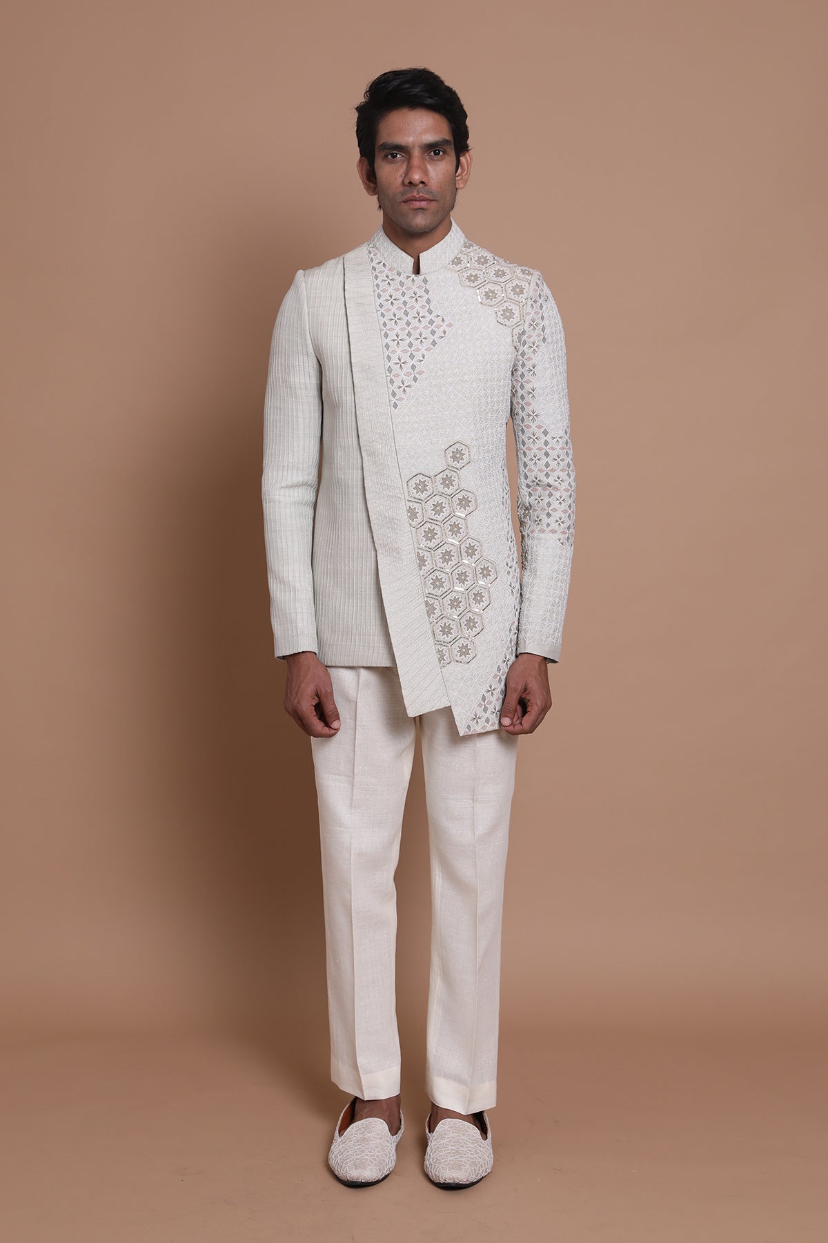 Hand Embroidered Jacket & Pant Set