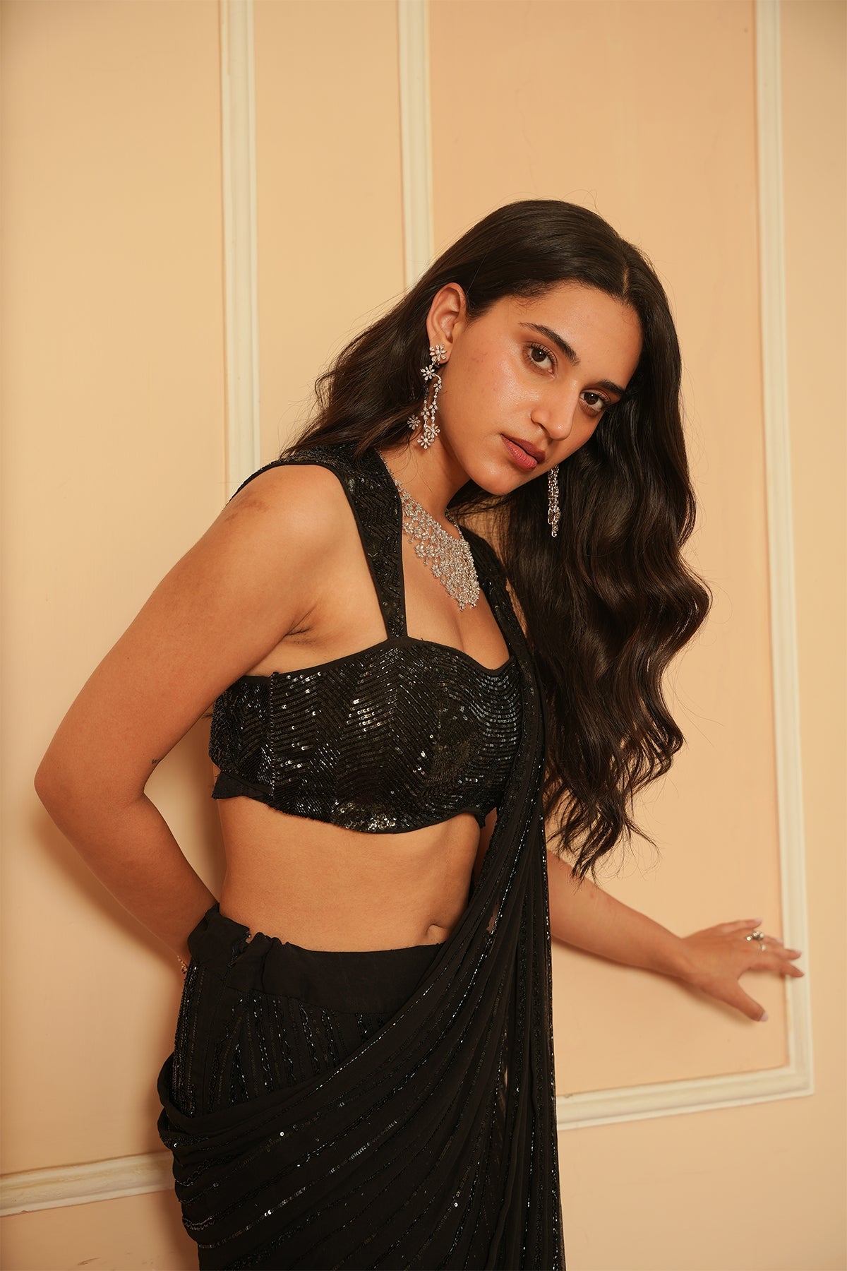 Moonlight Mirage Draped Saree