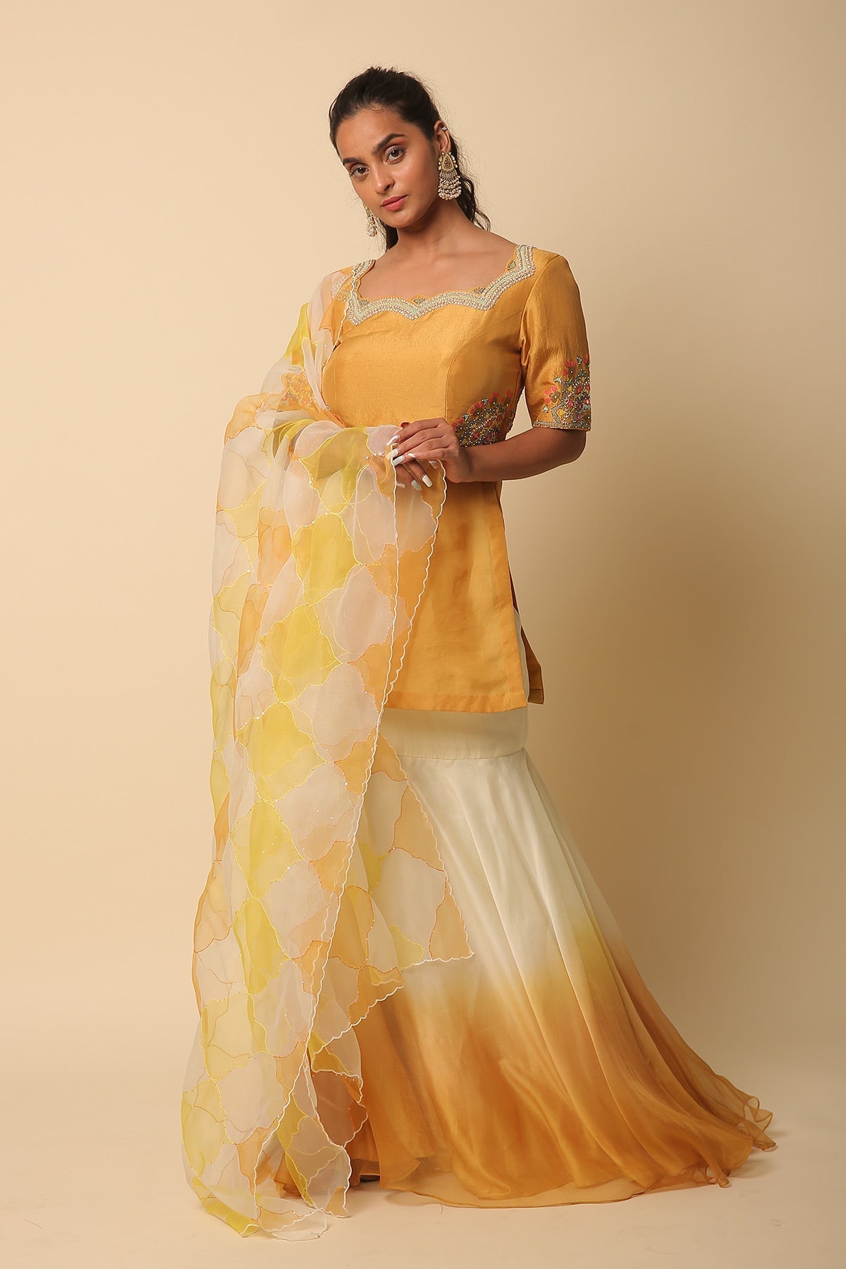Silk Skirt Set