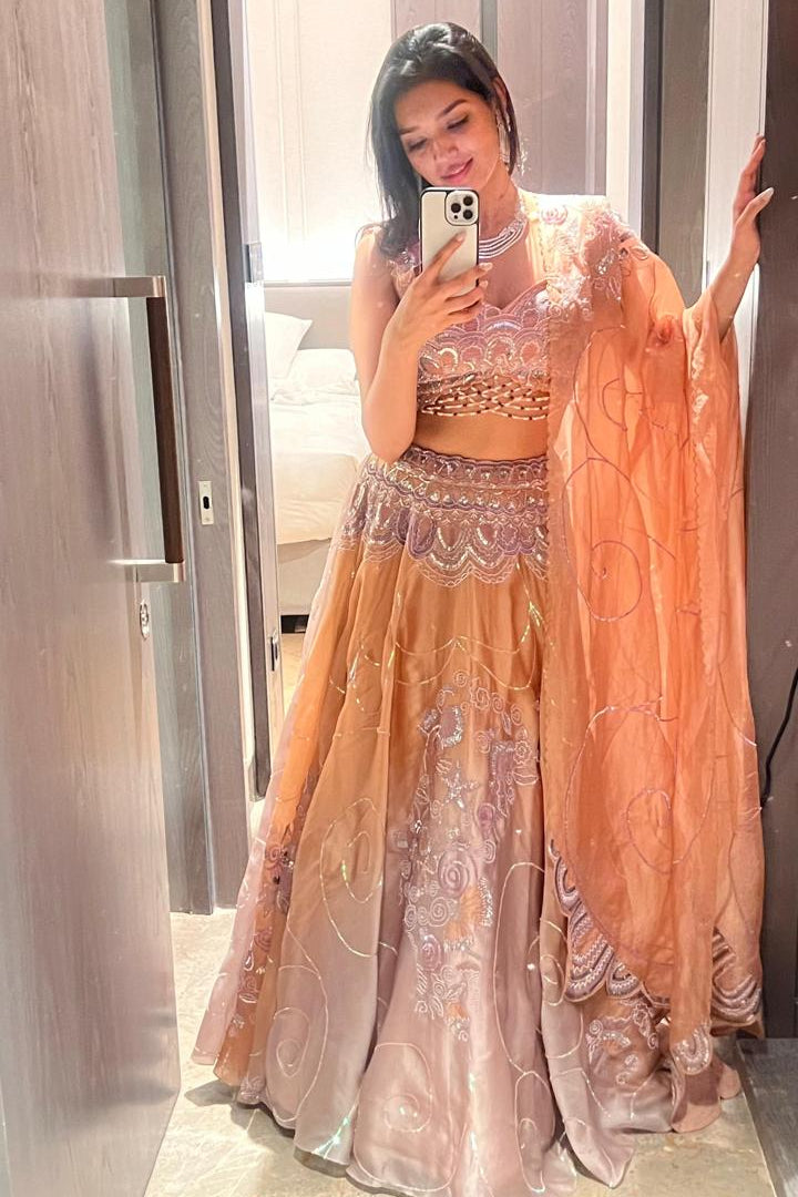 Alohi Dual Tone Sequinned Lehenga