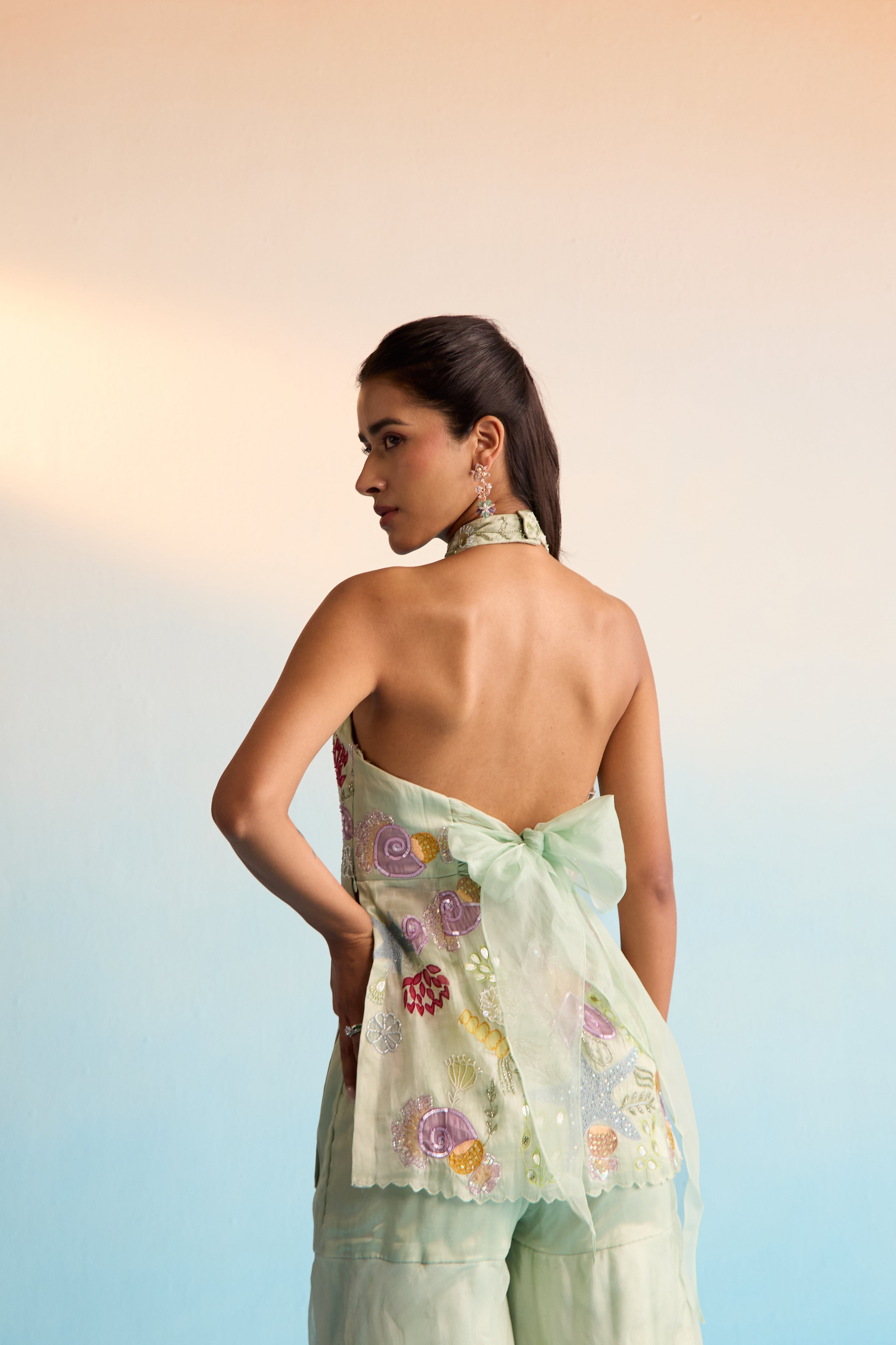 Ocean Breeze Sharara Set