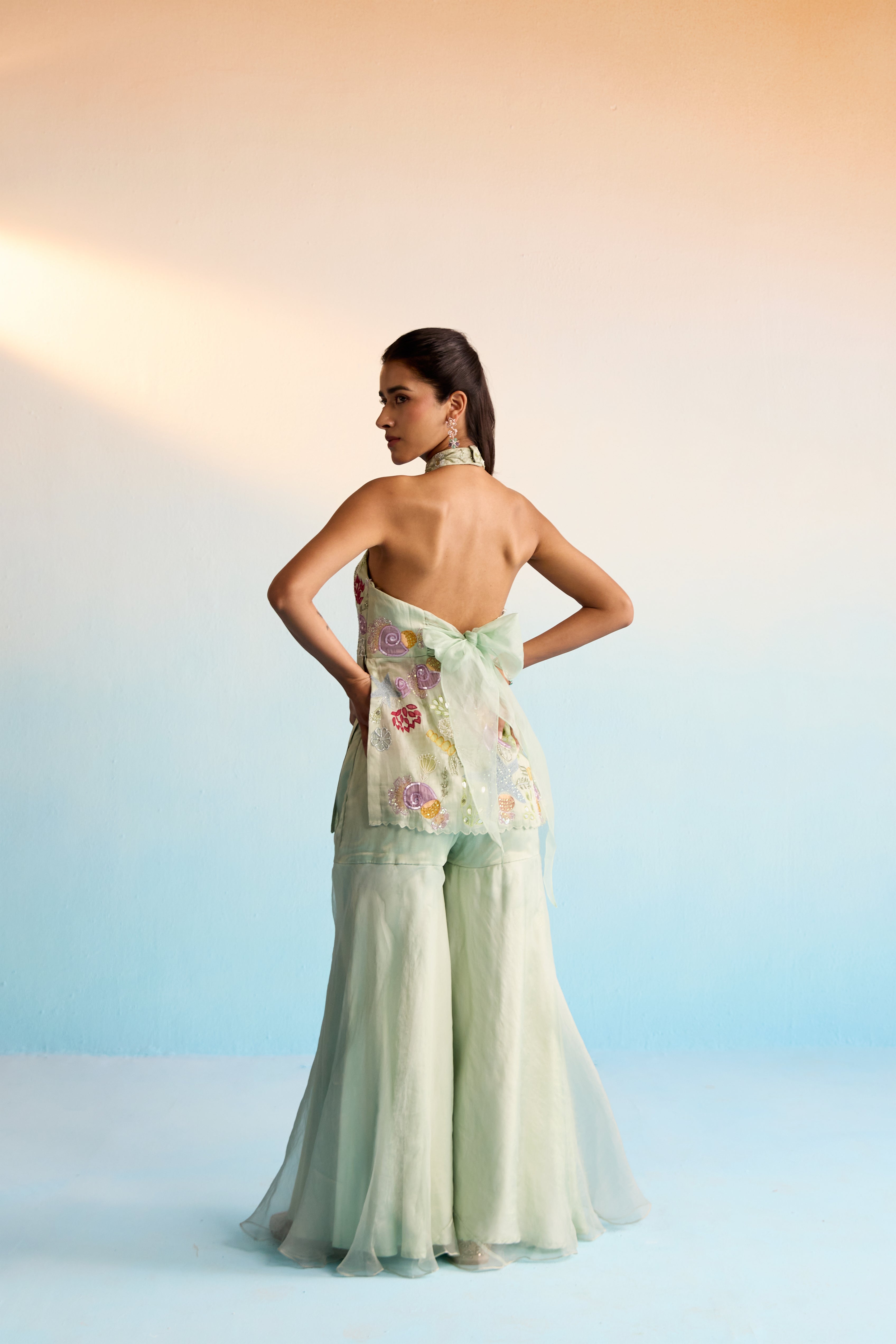 Ocean Breeze Sharara Set