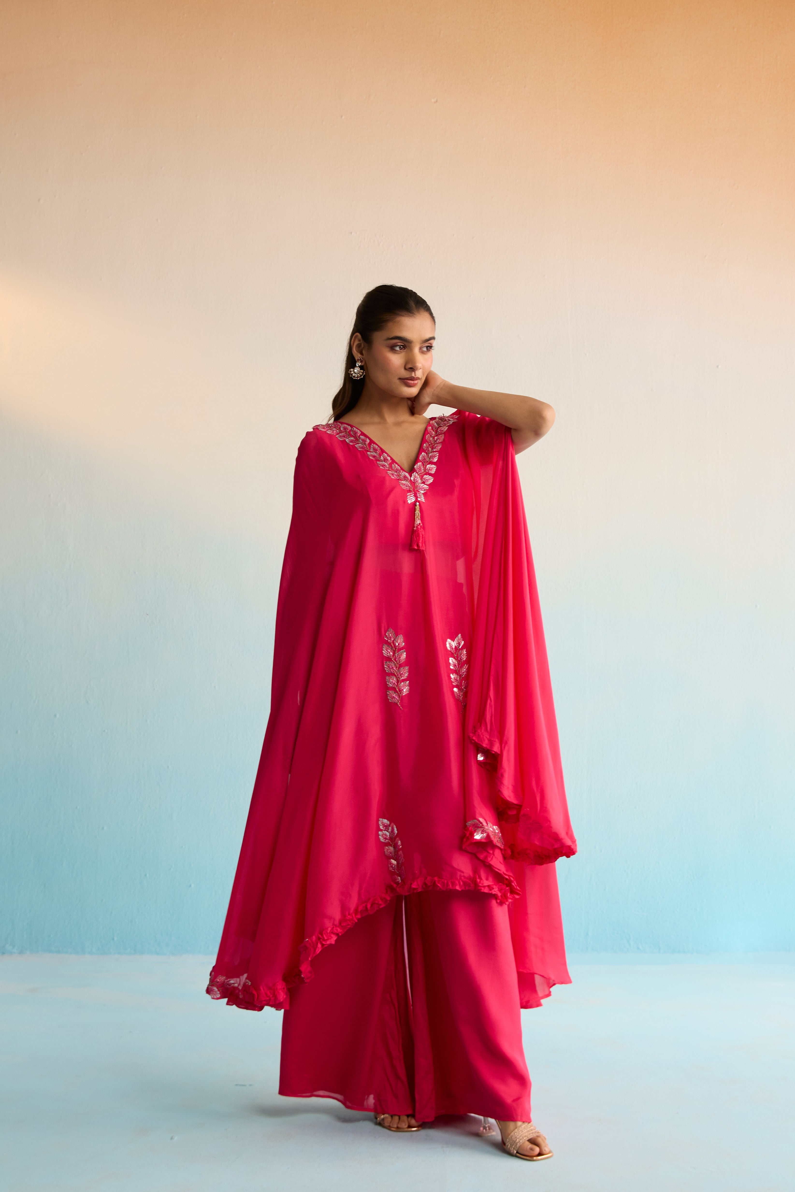 Orla Hot Pink Kaftan Set