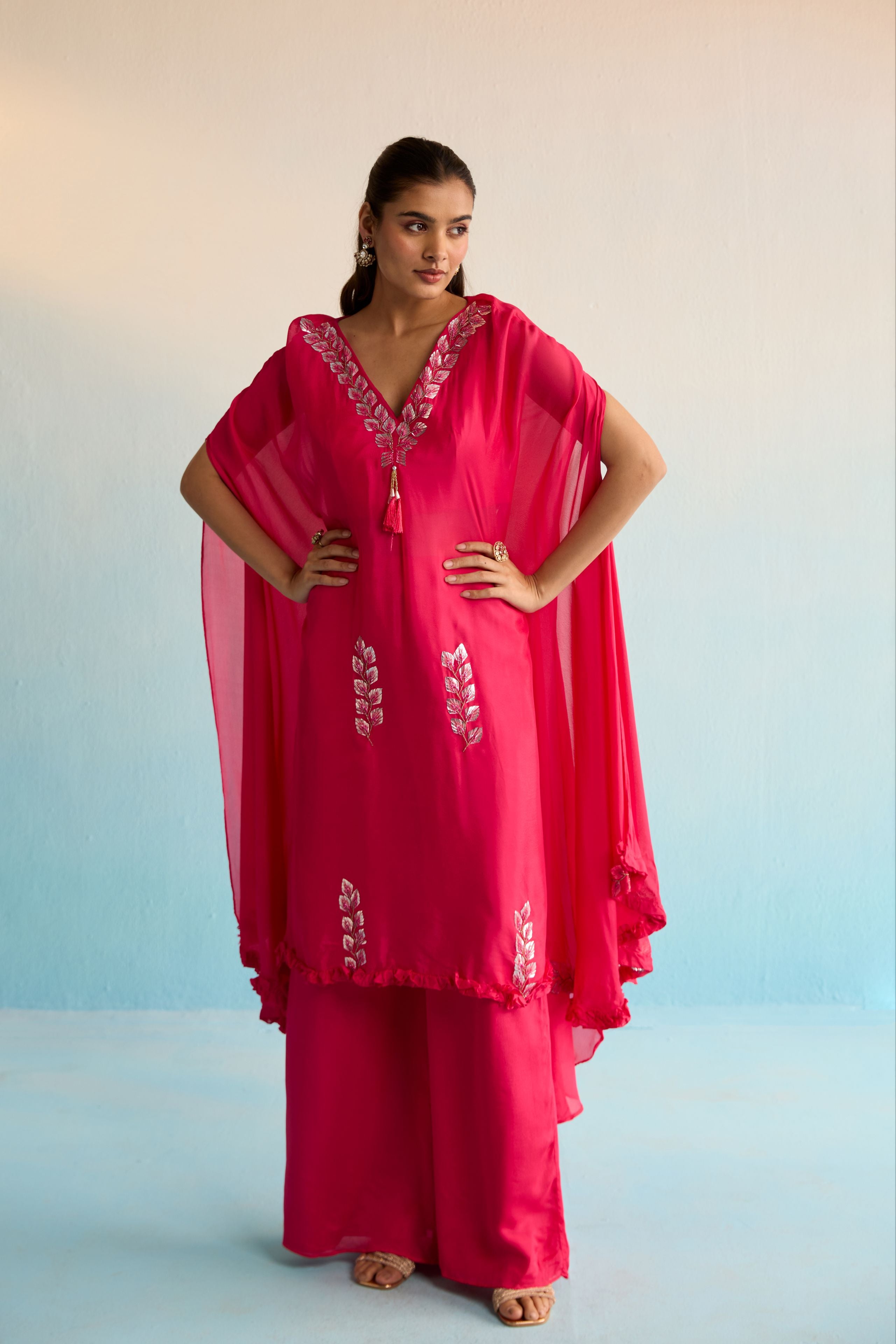 Orla Hot Pink Kaftan Set