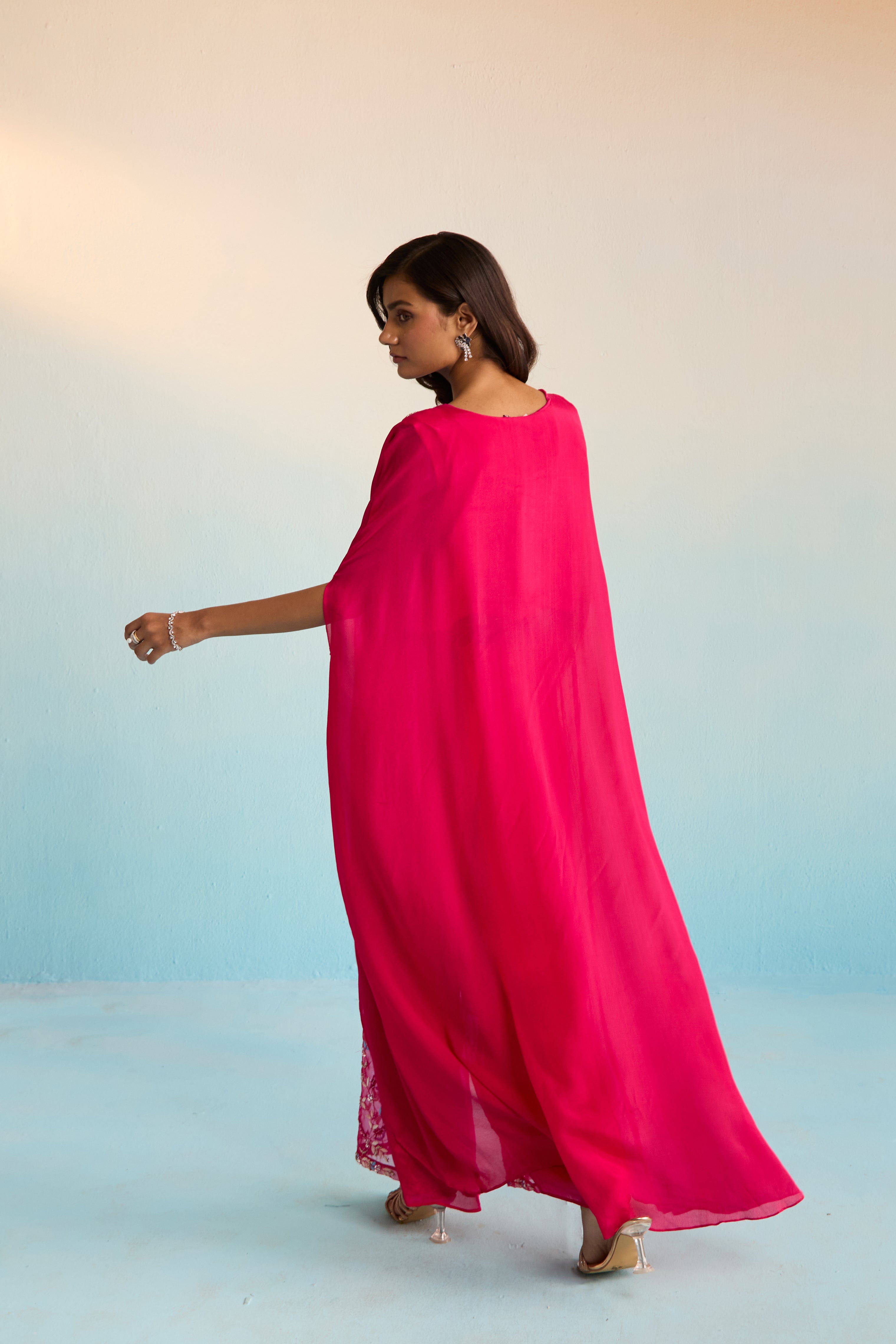 Florin Hot Pink Kaftan Set