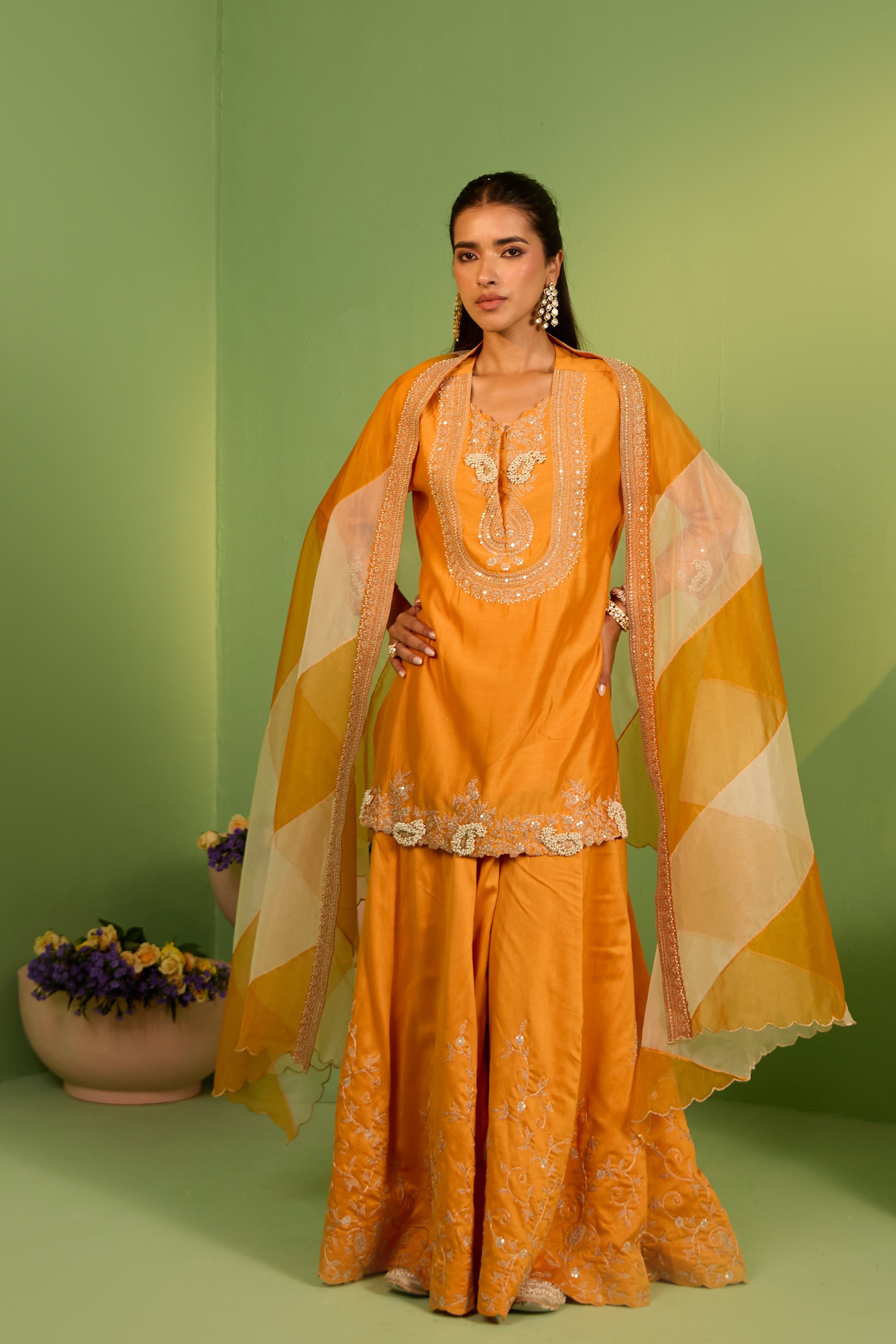 Saphira Chanderi Silk Sharara Set