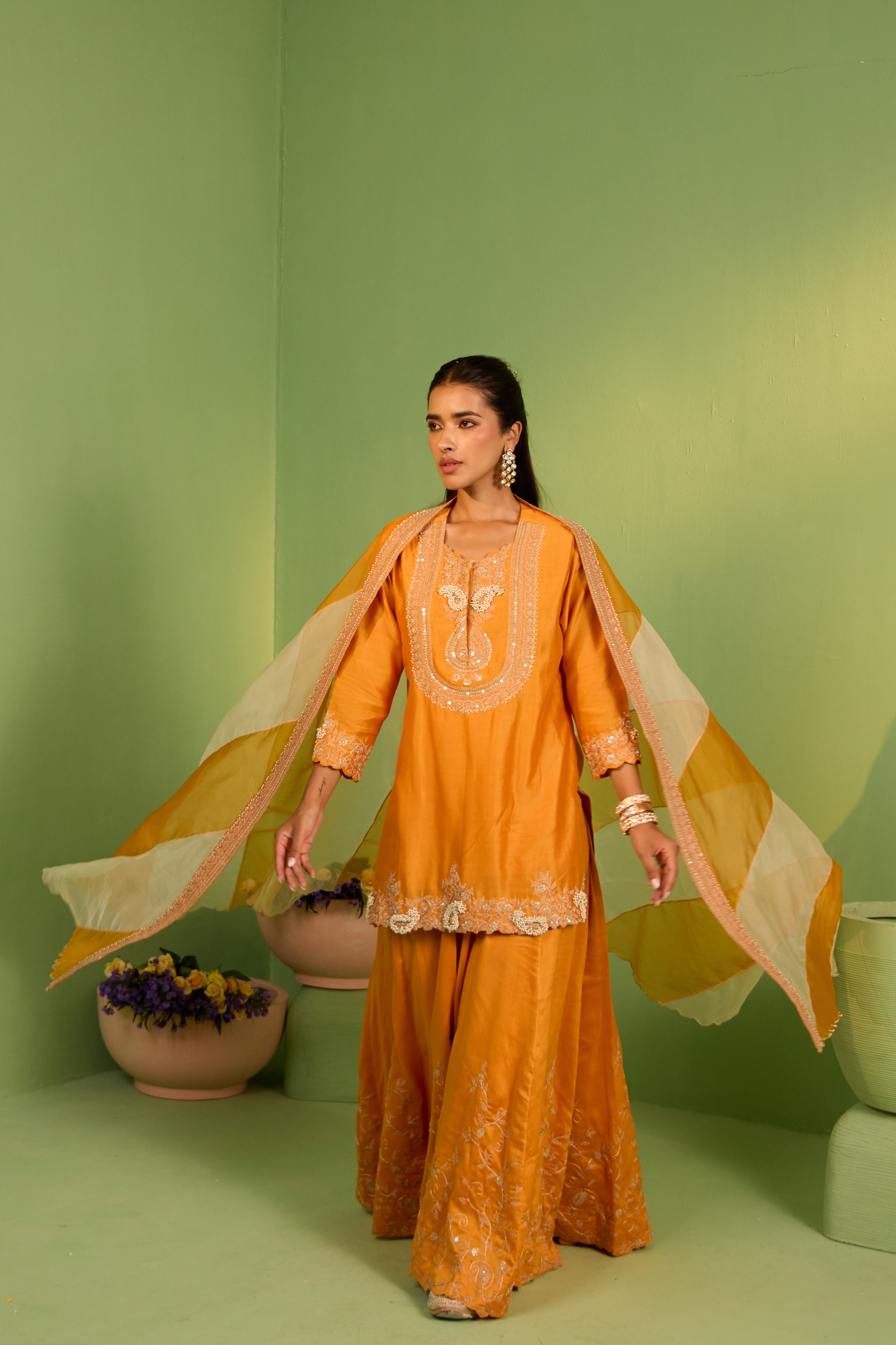 Saphira Chanderi Silk Sharara Set