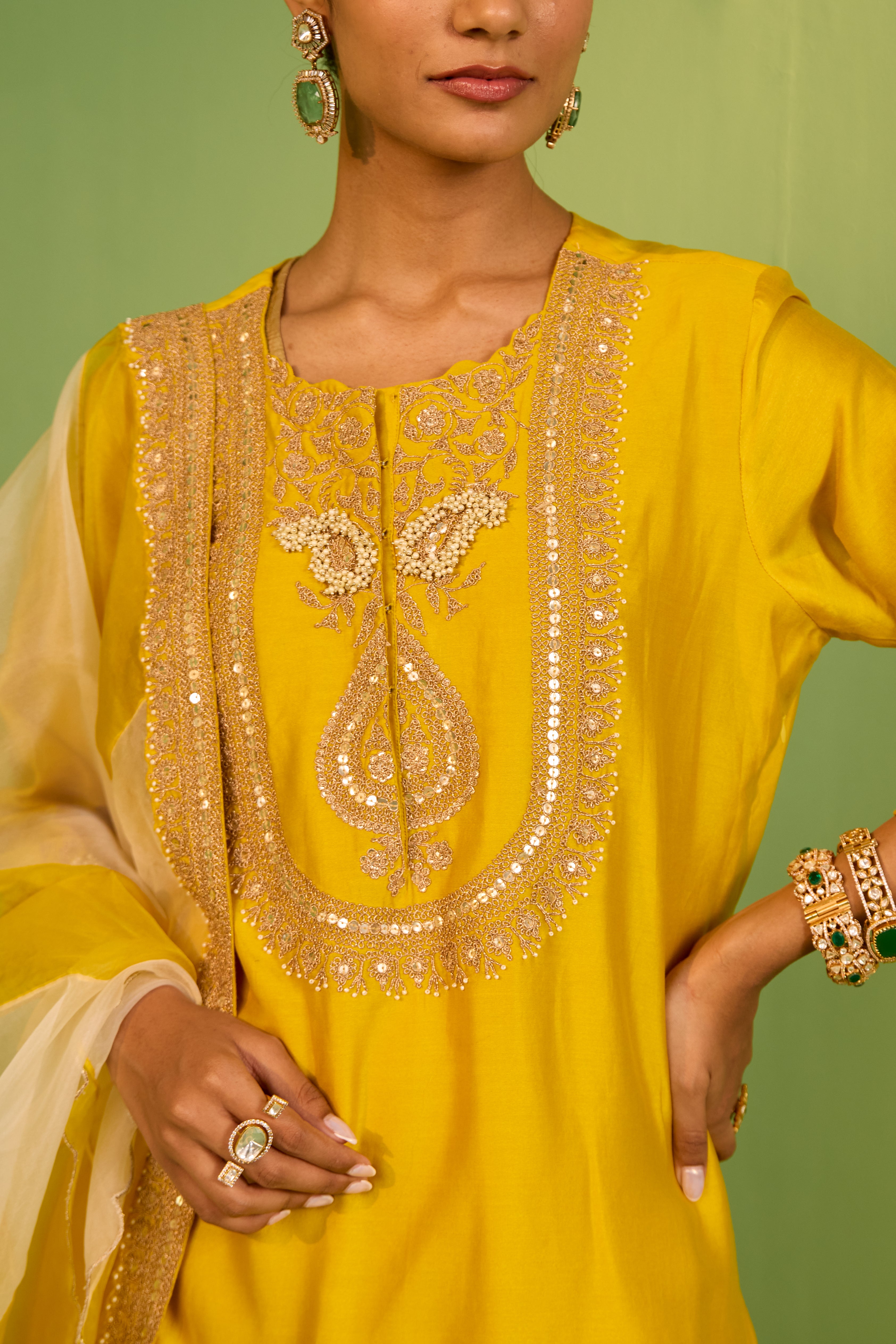 Sophia Chanderi Silk Sharara Set