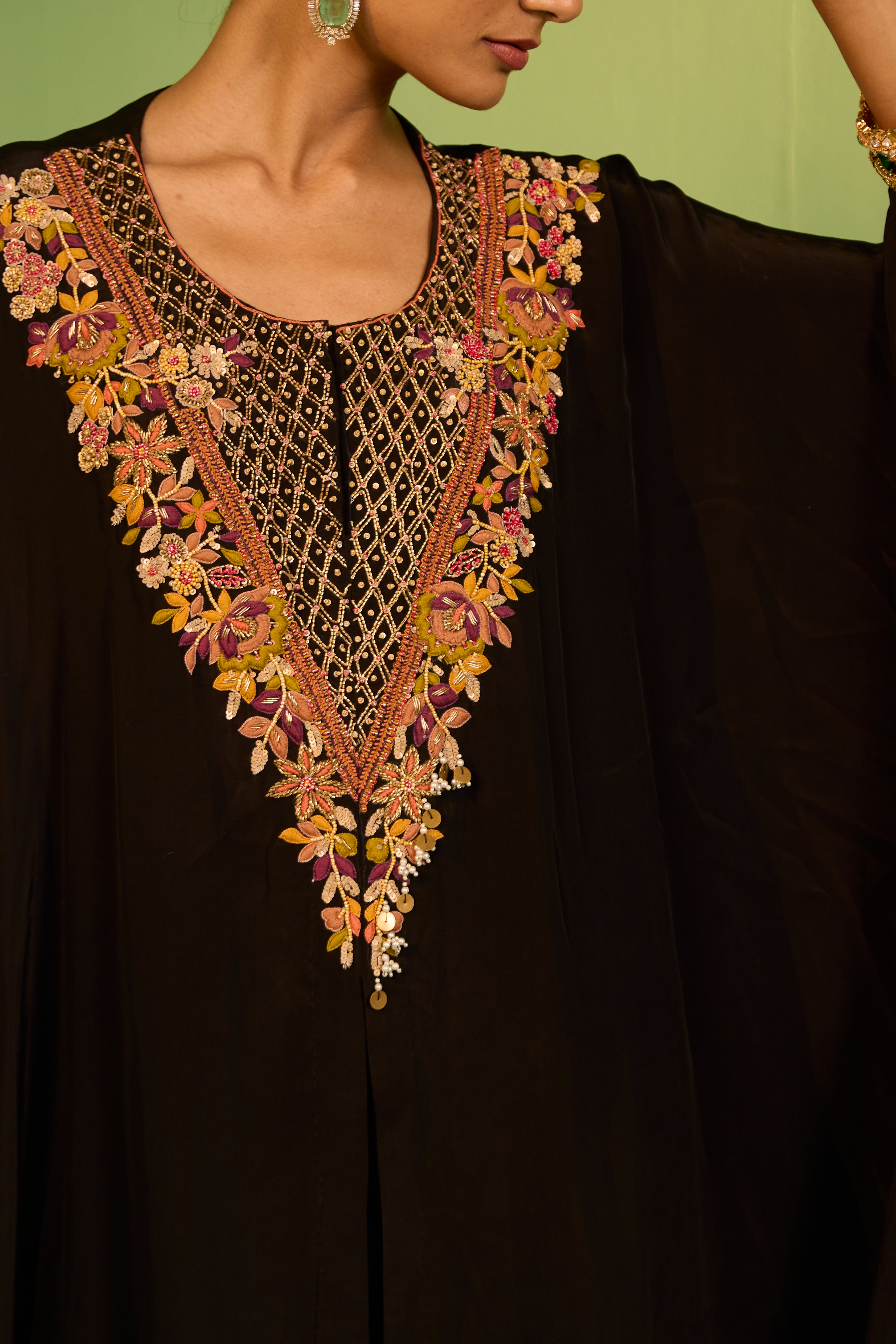 Mahala Black Kaftan Set