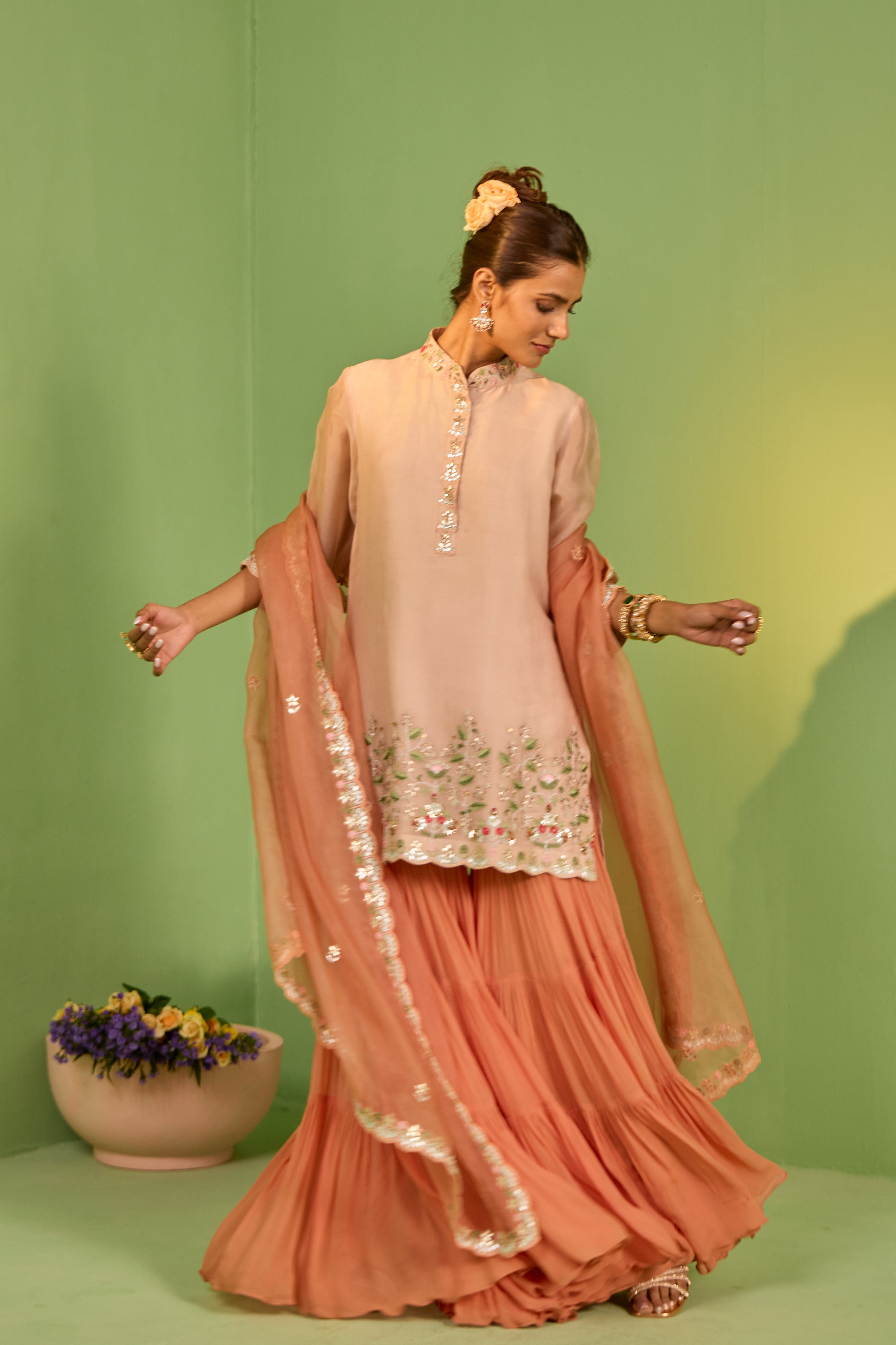 Anisa Gota Patti Sharara Set