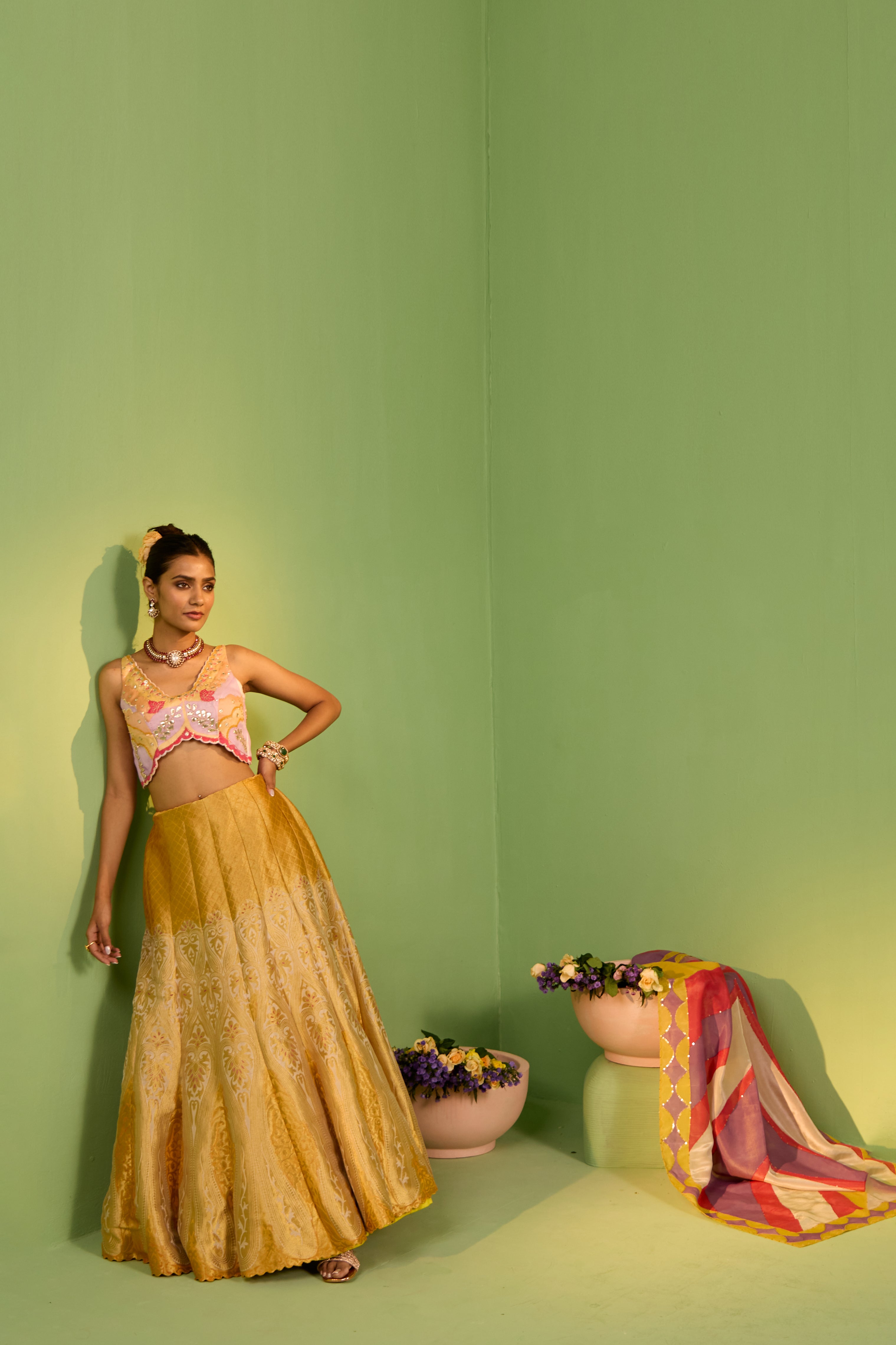 Noori Banarasi Silk Lehenga Set