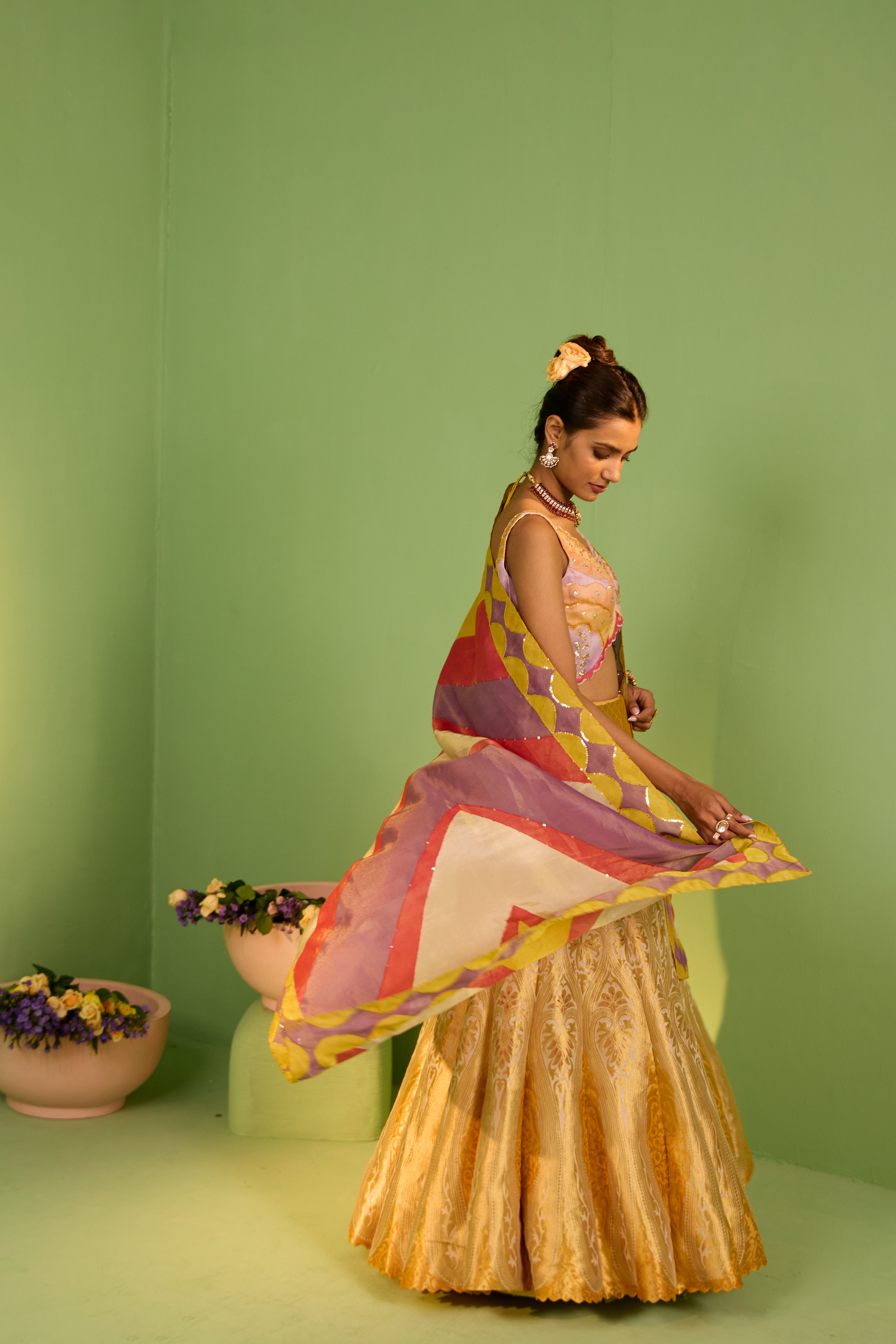Noori Banarasi Silk Lehenga Set