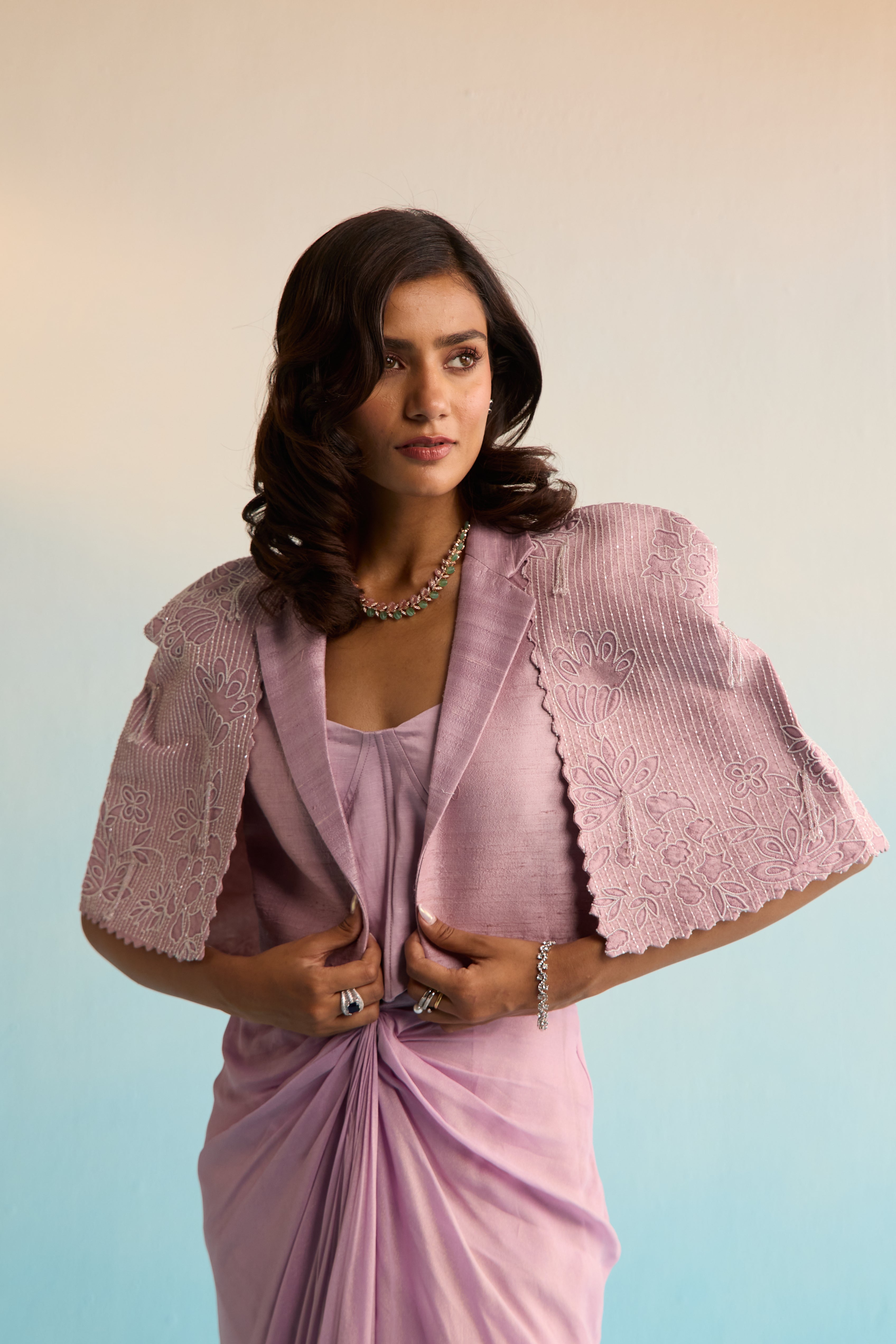 Velany Cape And Skirt Set