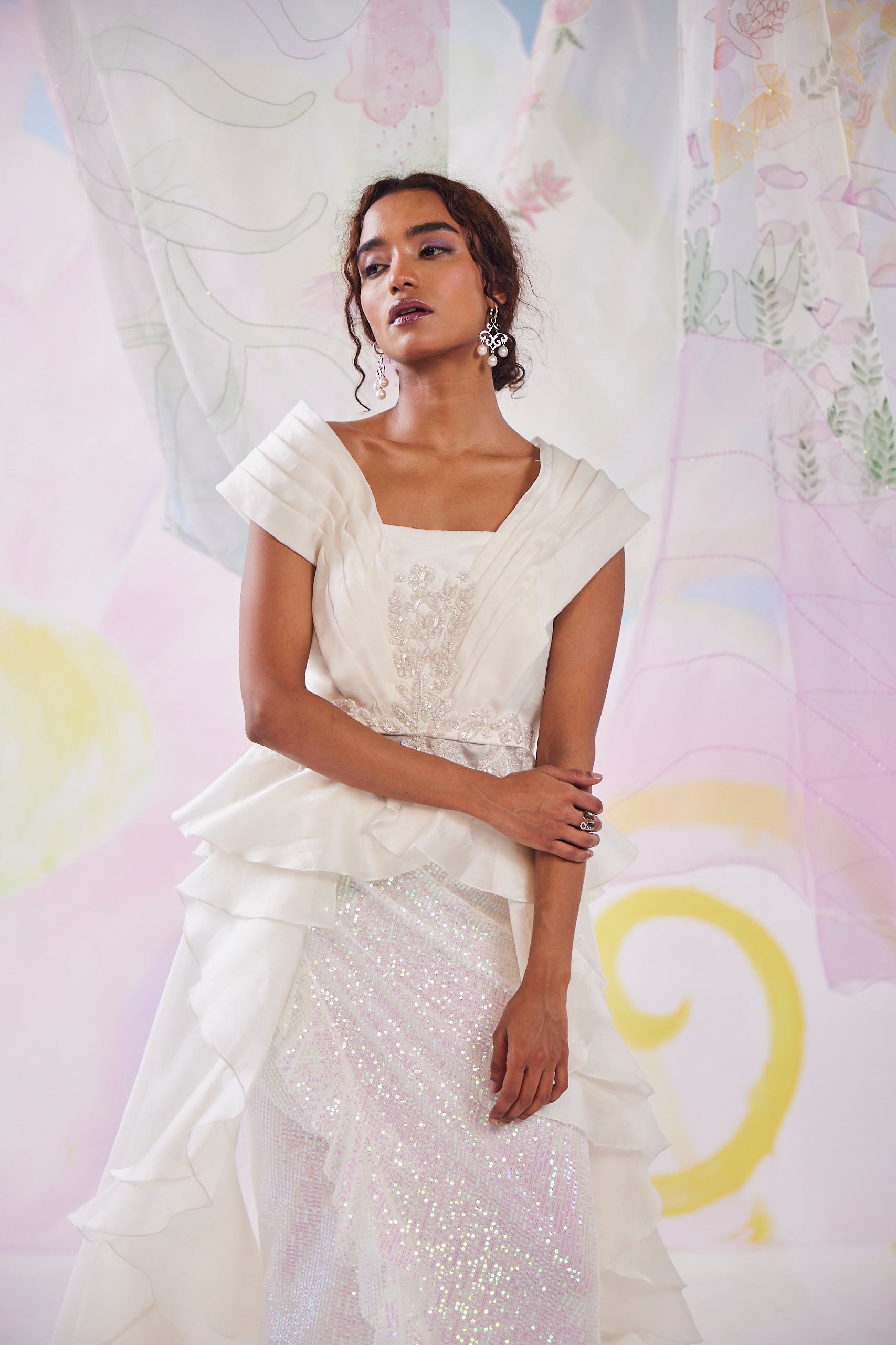 Moonlit Embellished Indowestern