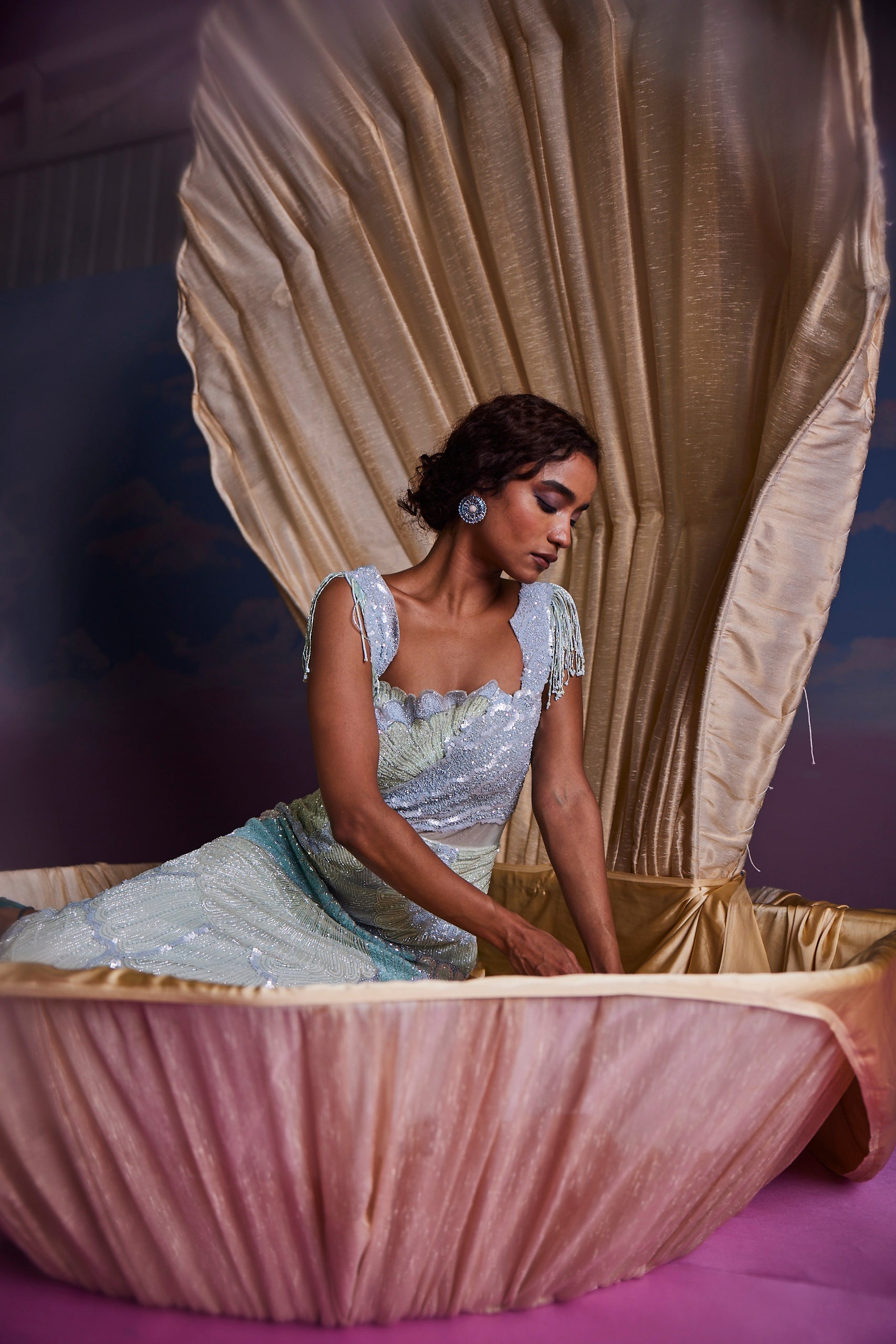 Pearlaqua Sequins Gown