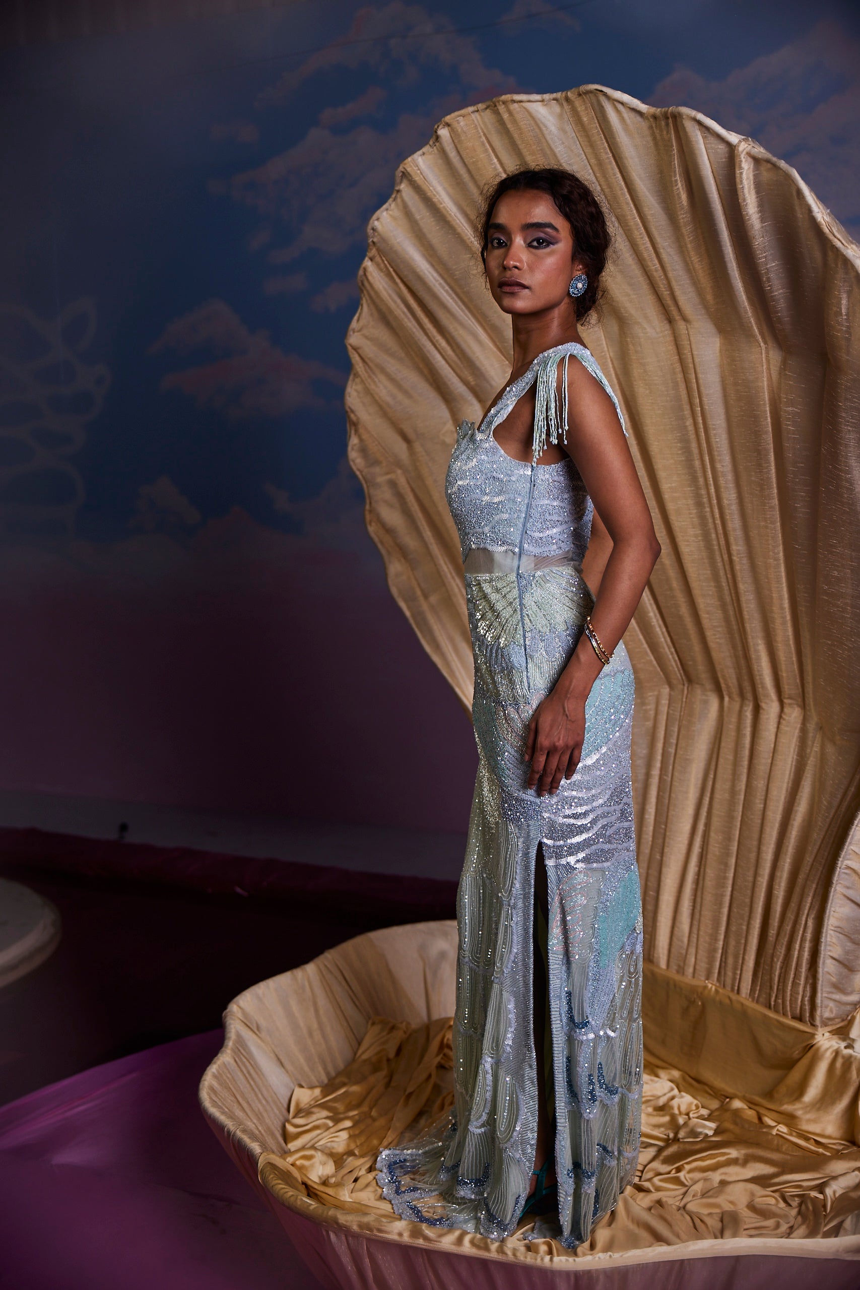 Pearlaqua Sequins Gown