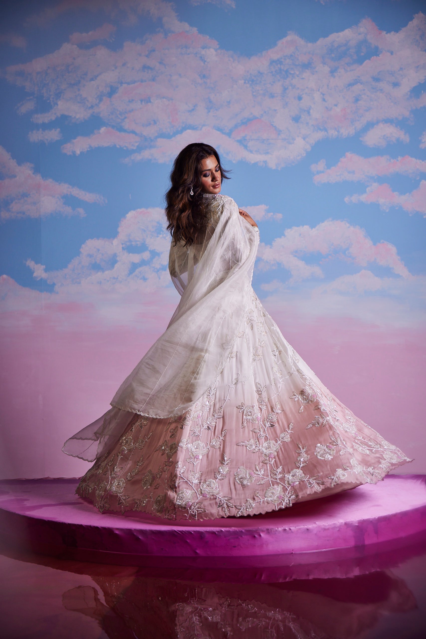 Parineeti Ivory Blushpink Bridal Lehenga Set