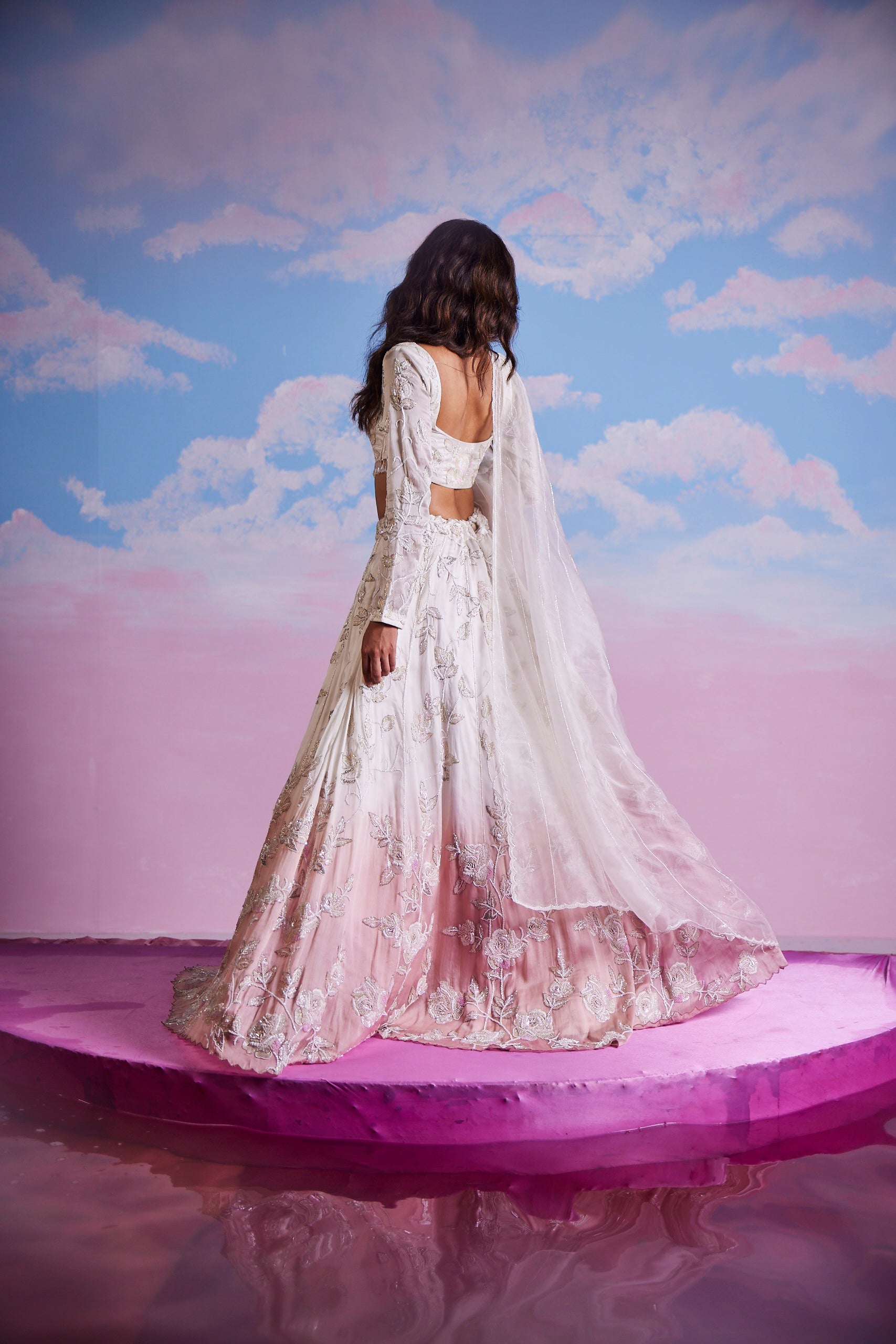 Parineeti Ivory Blushpink Bridal Lehenga Set