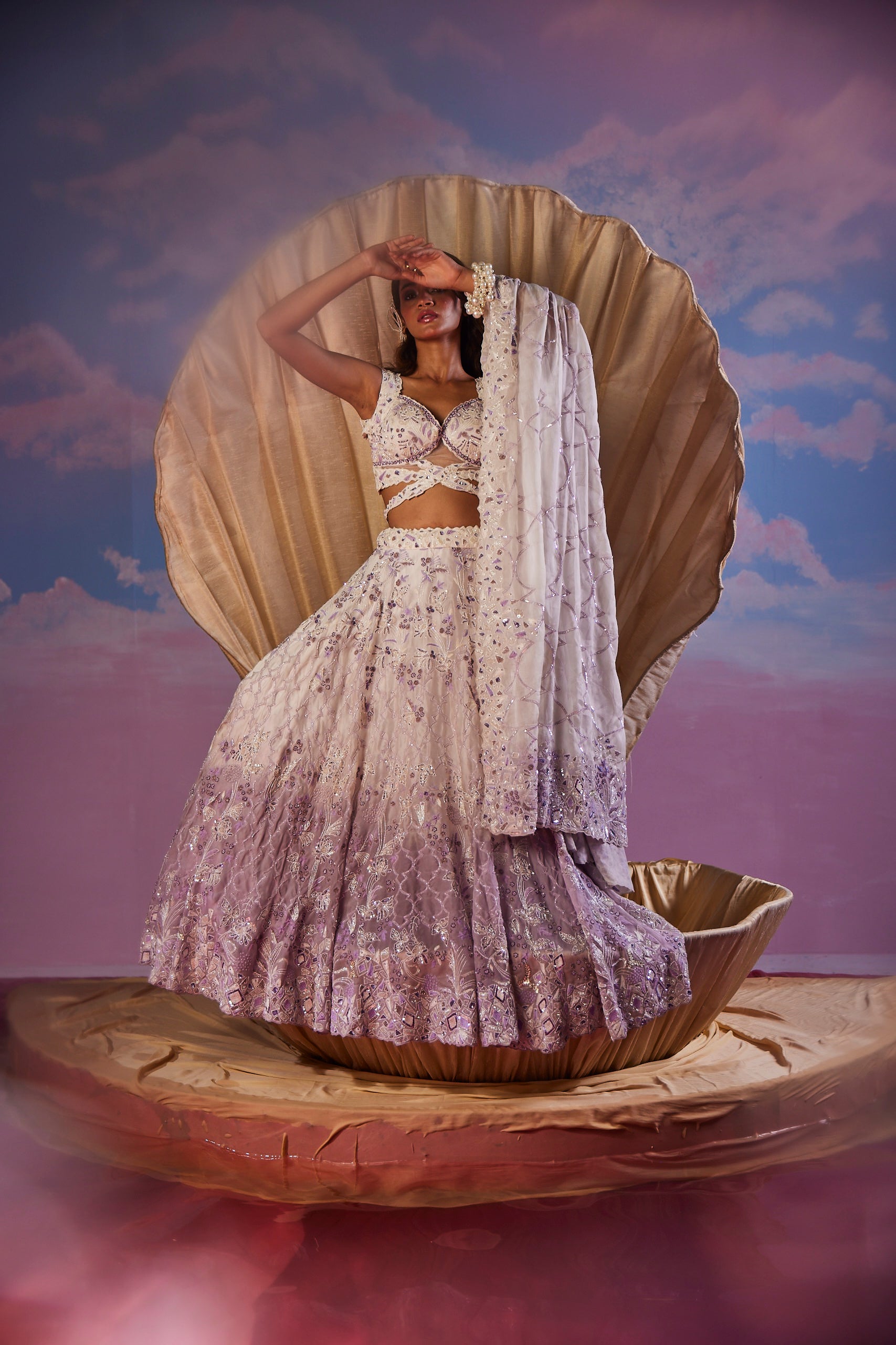 Amara Ivylac Cutdana Bridal Lehenga Set